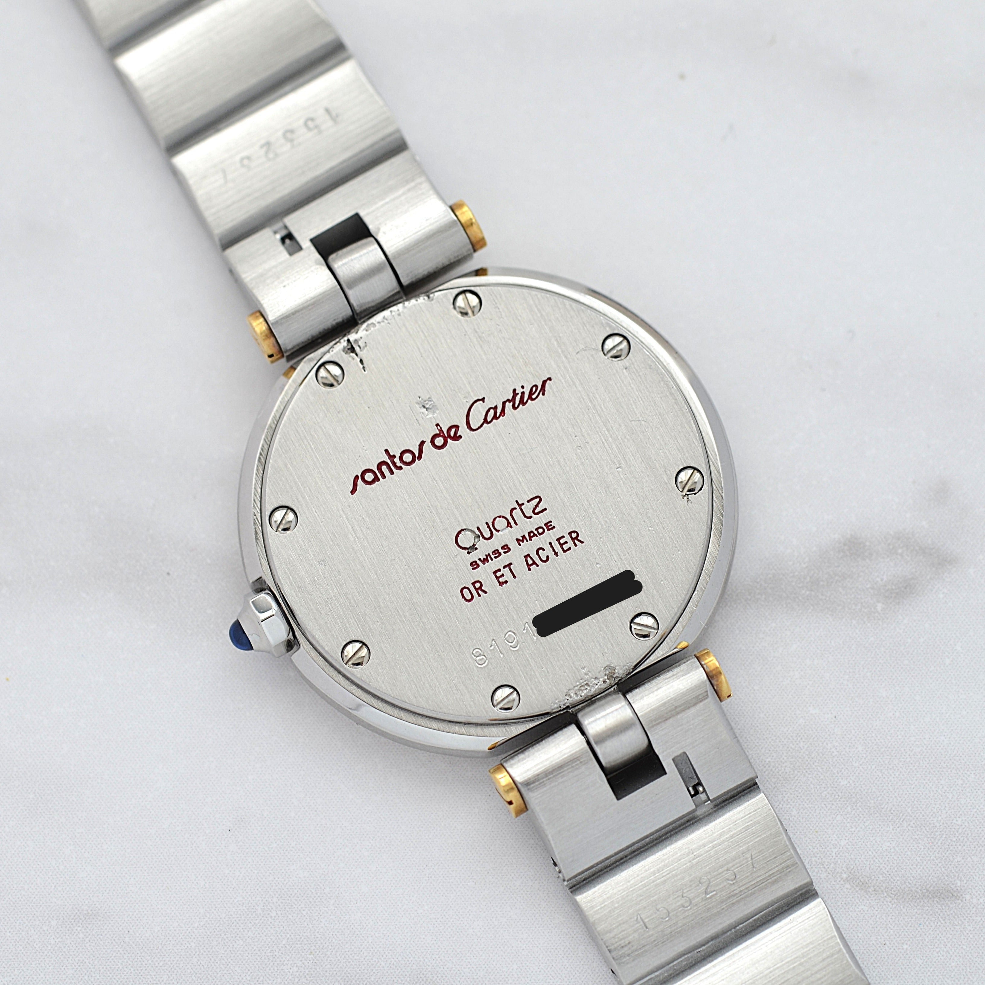 【Cartier】カルティエ サントスヴァンドーム SM 18KYG×SS カルティエコンプリートサービス済み