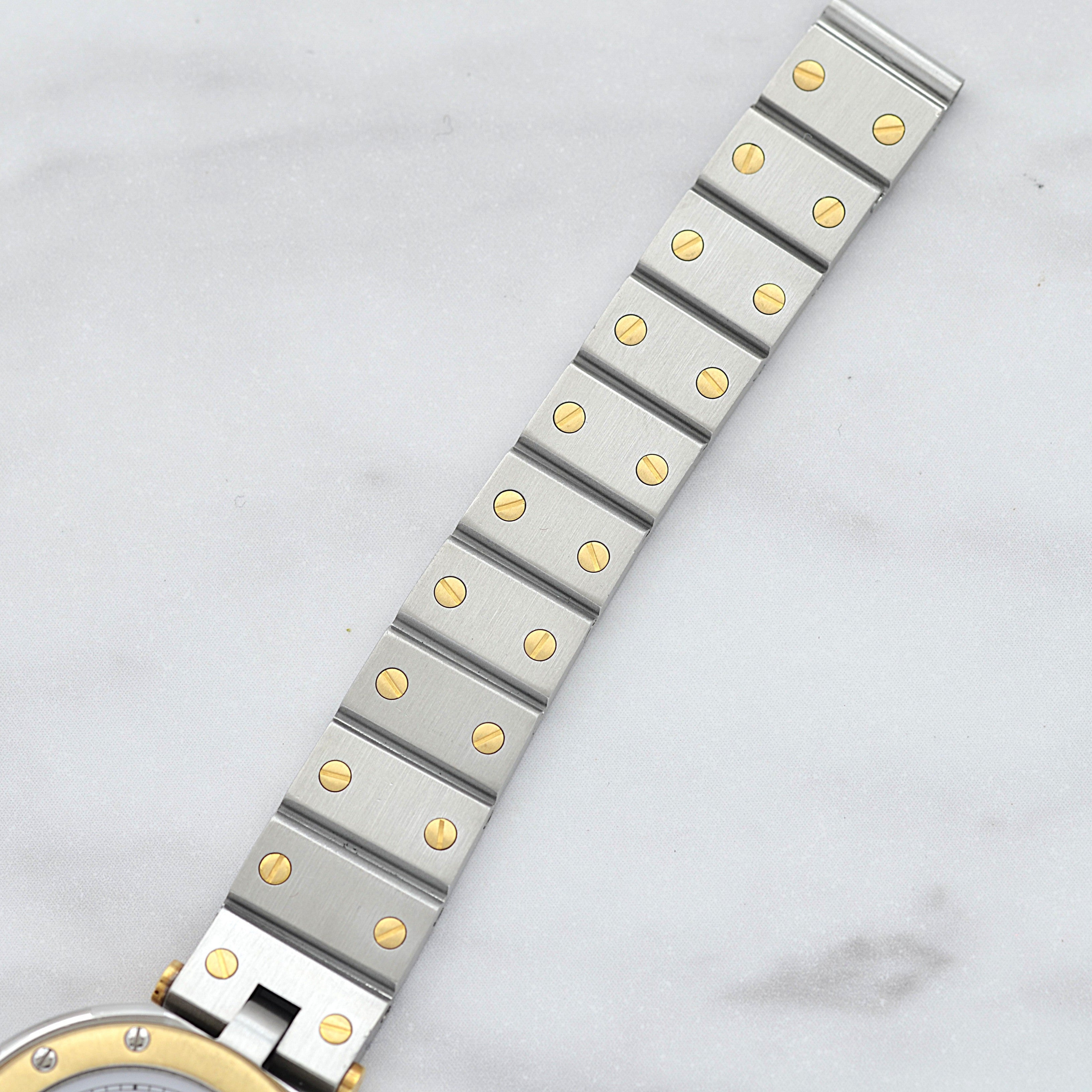 【Cartier】カルティエ サントスヴァンドーム SM 18KYG×SS カルティエコンプリートサービス済み