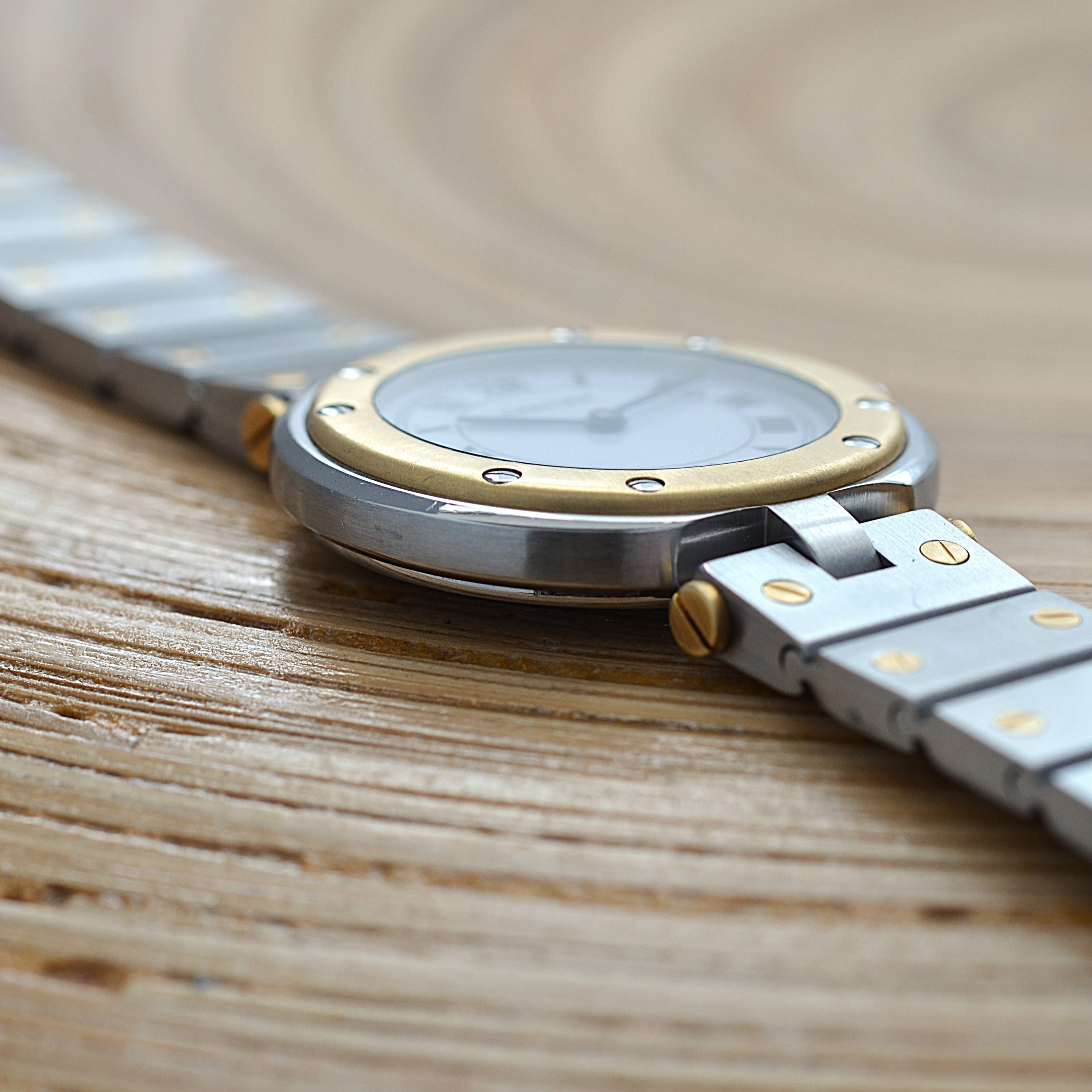 【Cartier】カルティエ サントスヴァンドーム SM 18KYG×SS カルティエコンプリートサービス済み