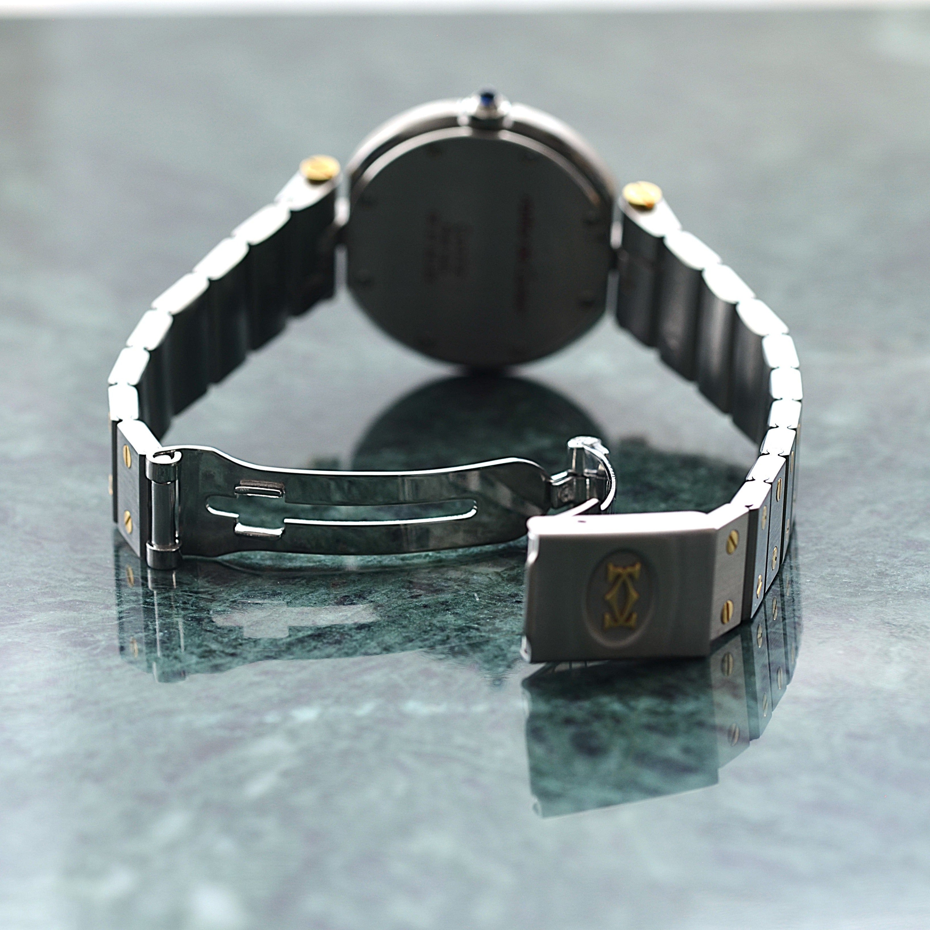 【Cartier】カルティエ サントスヴァンドーム SM 18KYG×SS カルティエコンプリートサービス済み