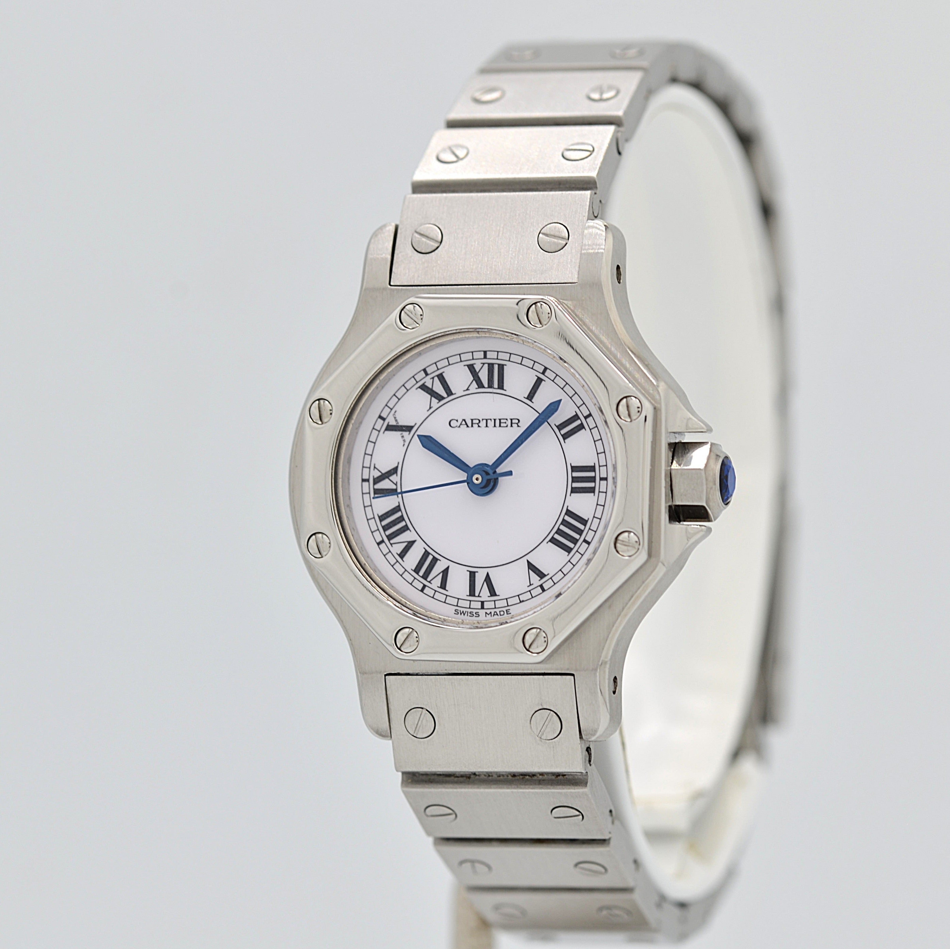 【Cartier】カルティエ サントスオクタゴンSM ステンレス カルティエコンプリートサービス済み