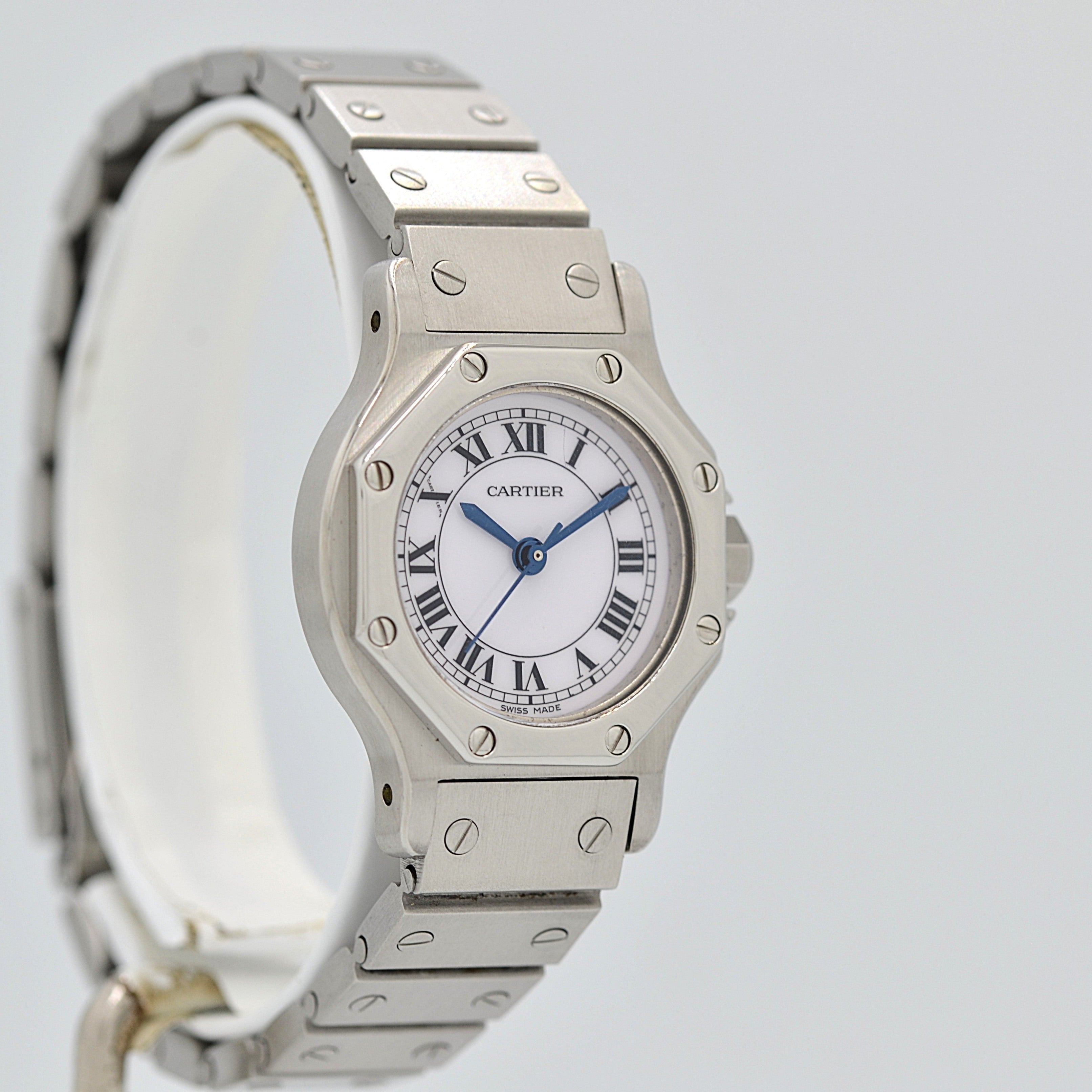 【Cartier】カルティエ サントスオクタゴンSM ステンレス カルティエコンプリートサービス済み