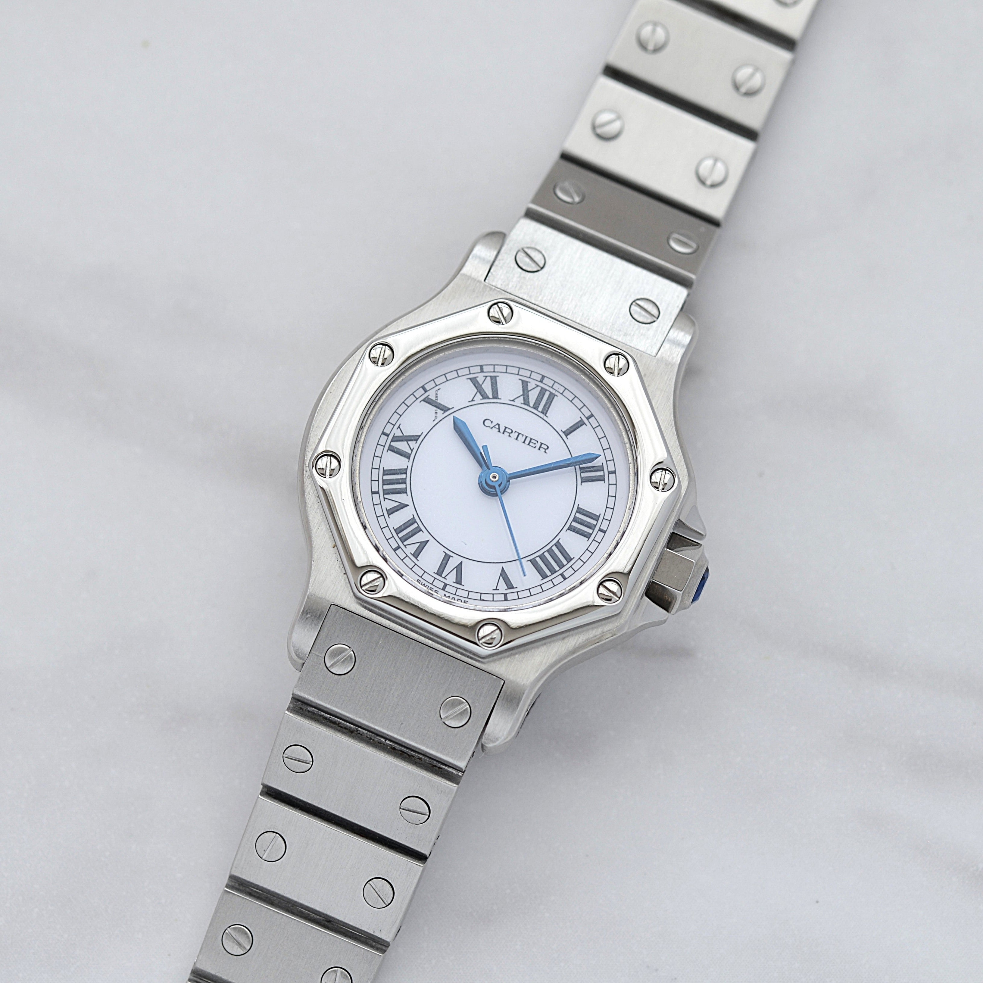 【Cartier】カルティエ サントスオクタゴンSM ステンレス カルティエコンプリートサービス済み