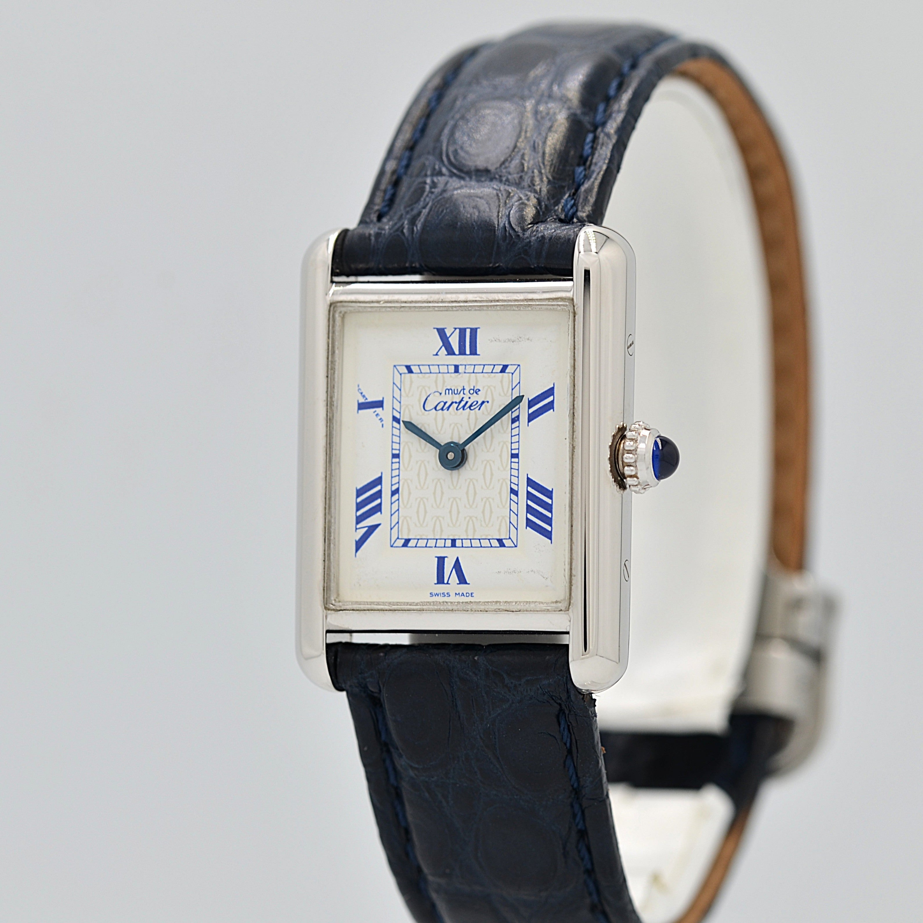 【Cartier】カルティエ マストタンクSM 後期型 飛びローマ 純正Dバックル付き