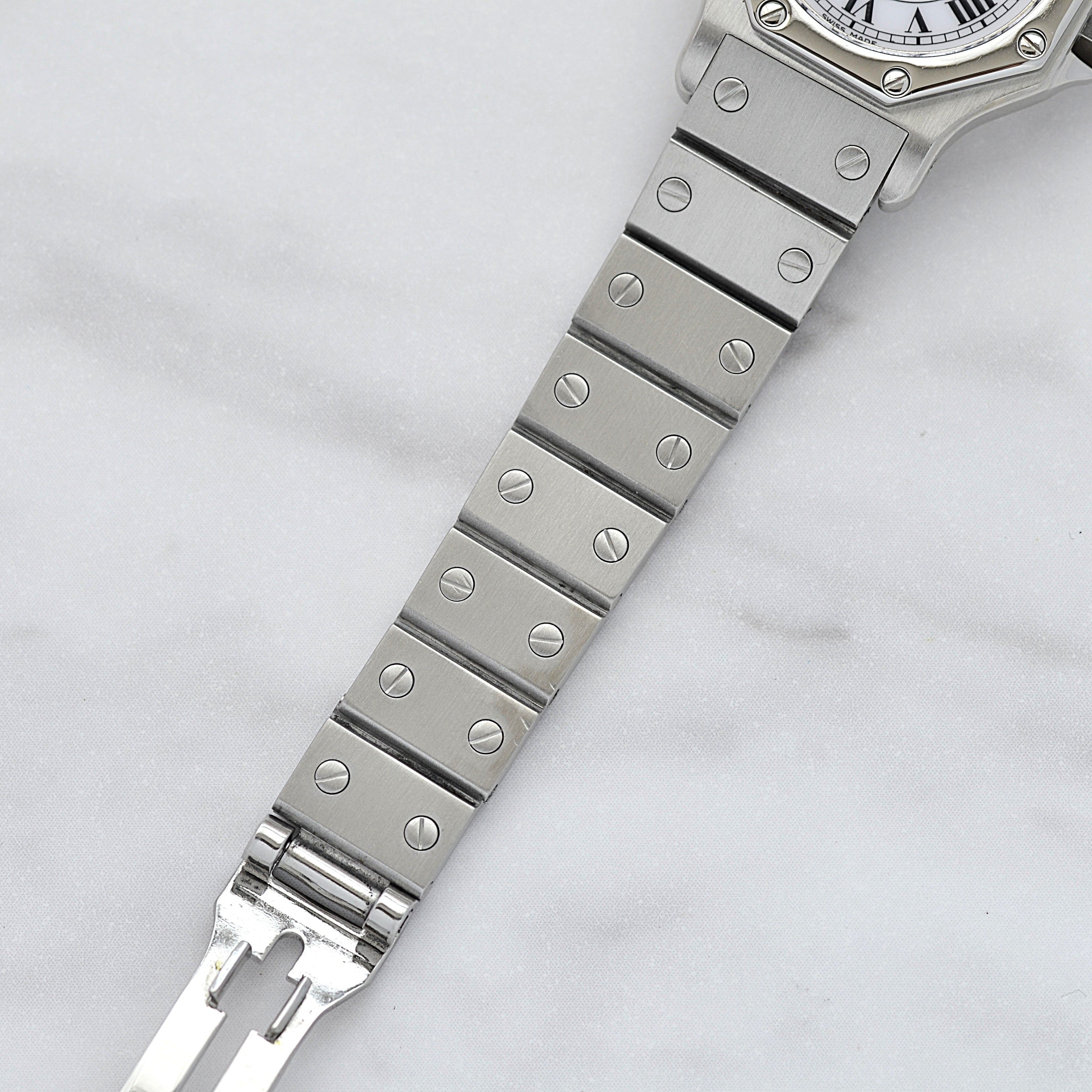 【Cartier】カルティエ サントスオクタゴンSM ステンレス カルティエコンプリートサービス済み