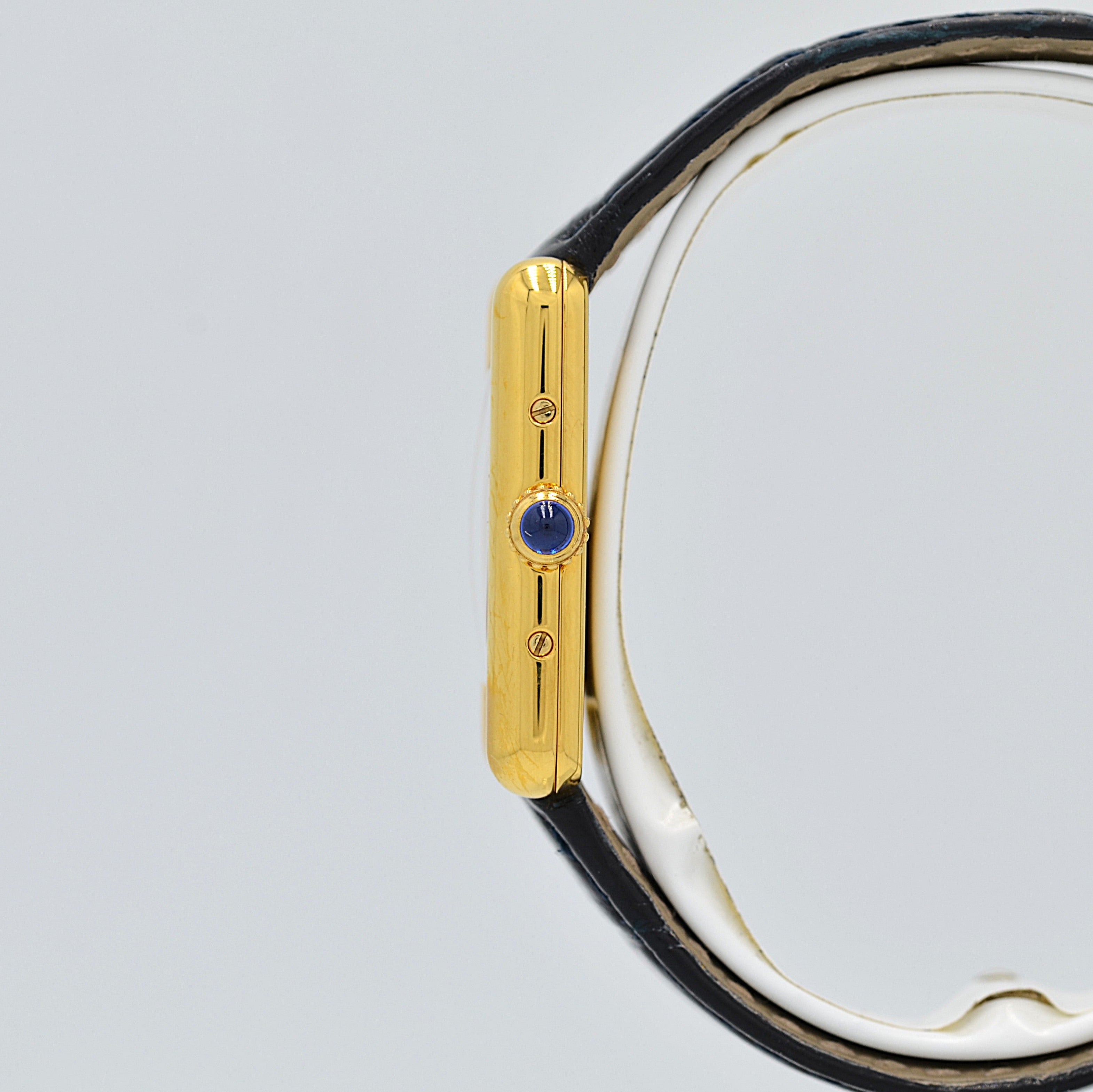 【Cartier】カルティエ マストタンクSM アイボリーローマQZ SWISS MADE 表記 純正尾錠付き