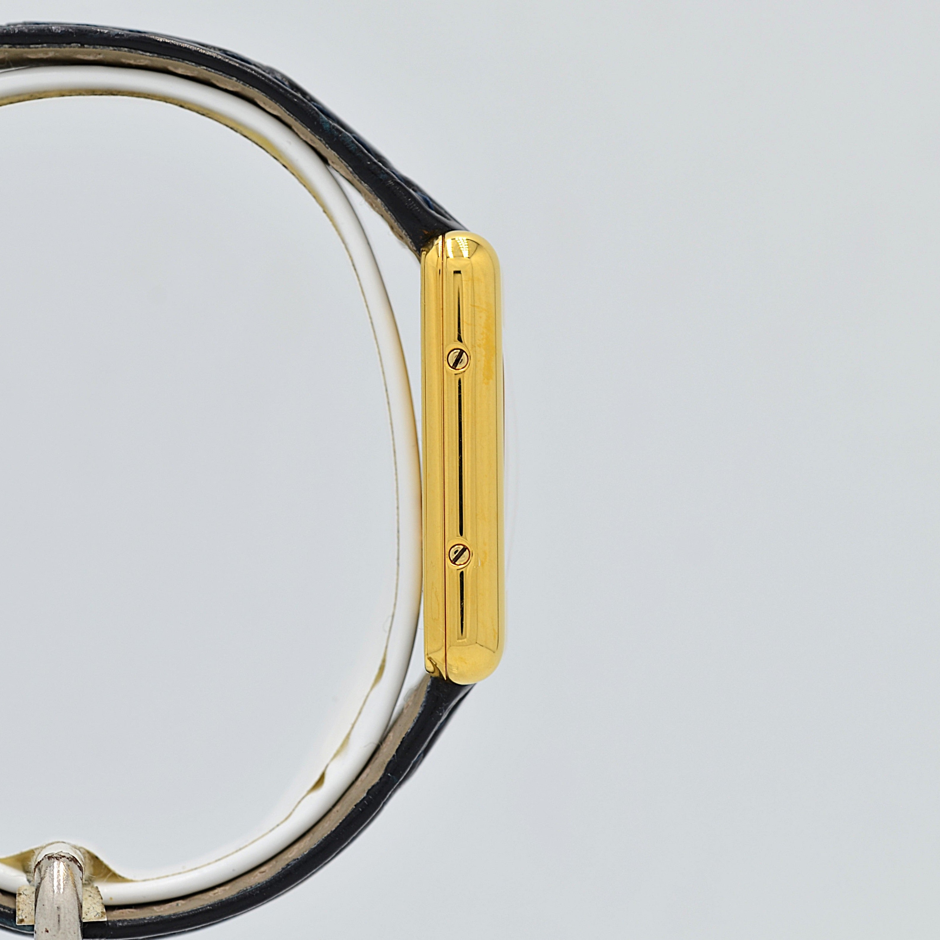 【Cartier】カルティエ マストタンクSM アイボリーローマQZ SWISS MADE 表記 純正尾錠付き