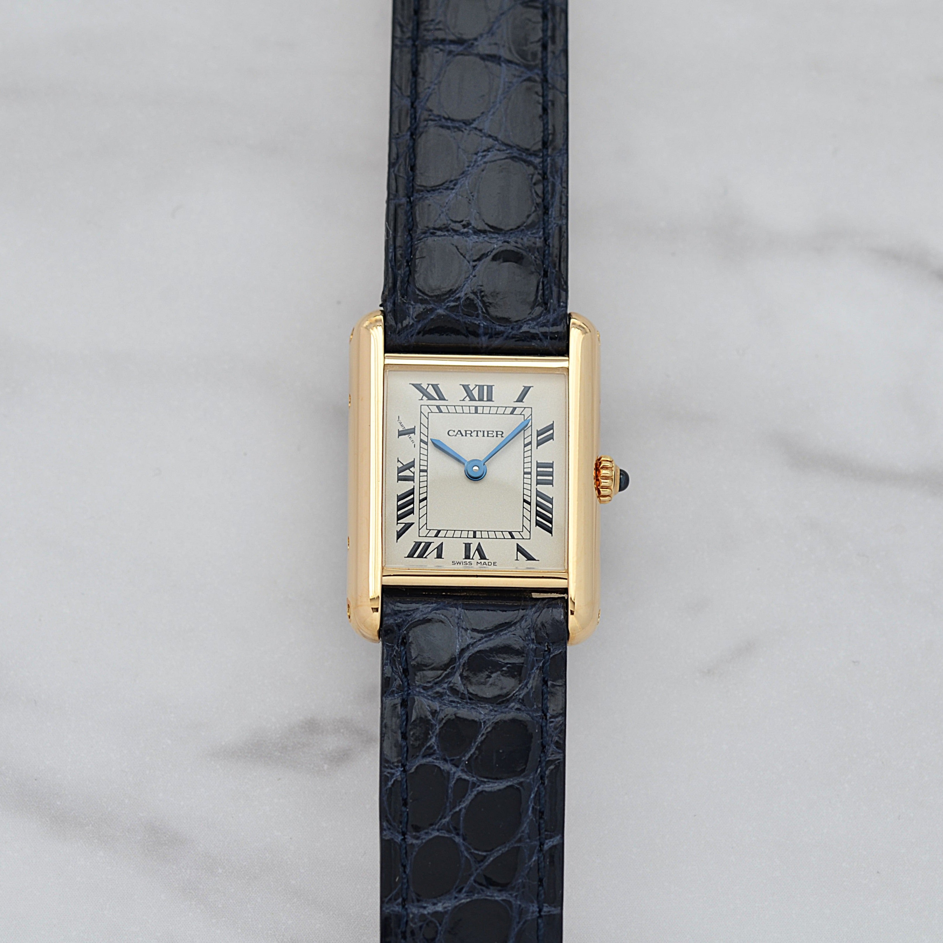 【Cartier】カルティエ タンクルイカルティエSM 18KYG カルティエコンプリートサービス済み