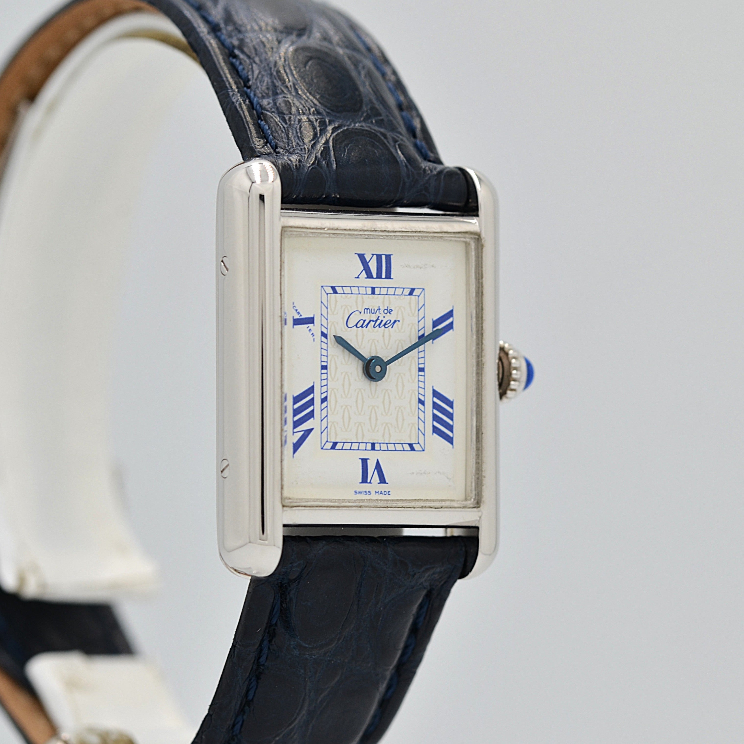 【Cartier】カルティエ マストタンクSM 後期型 飛びローマ 純正Dバックル付き