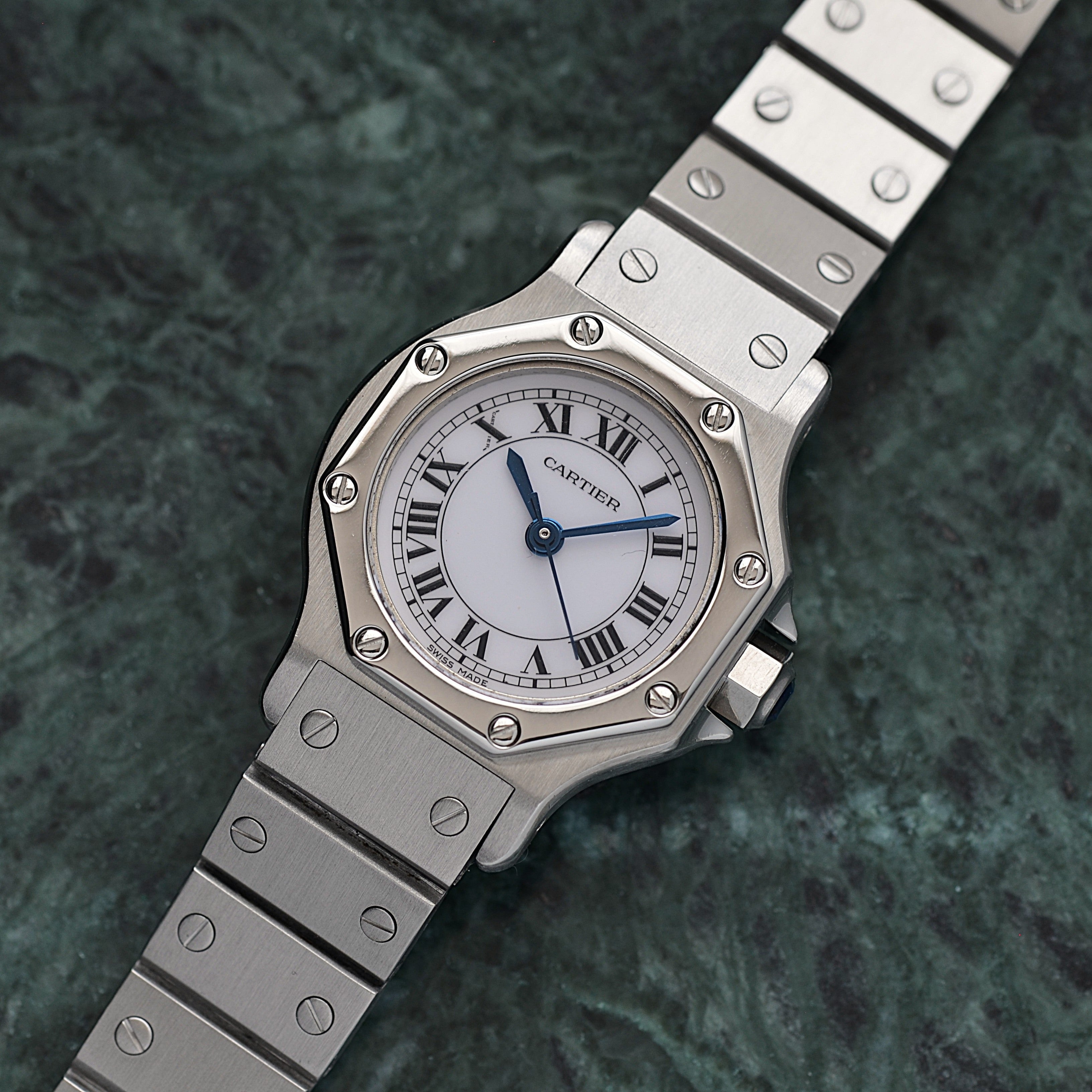 【Cartier】カルティエ サントスオクタゴンSM ステンレス カルティエコンプリートサービス済み