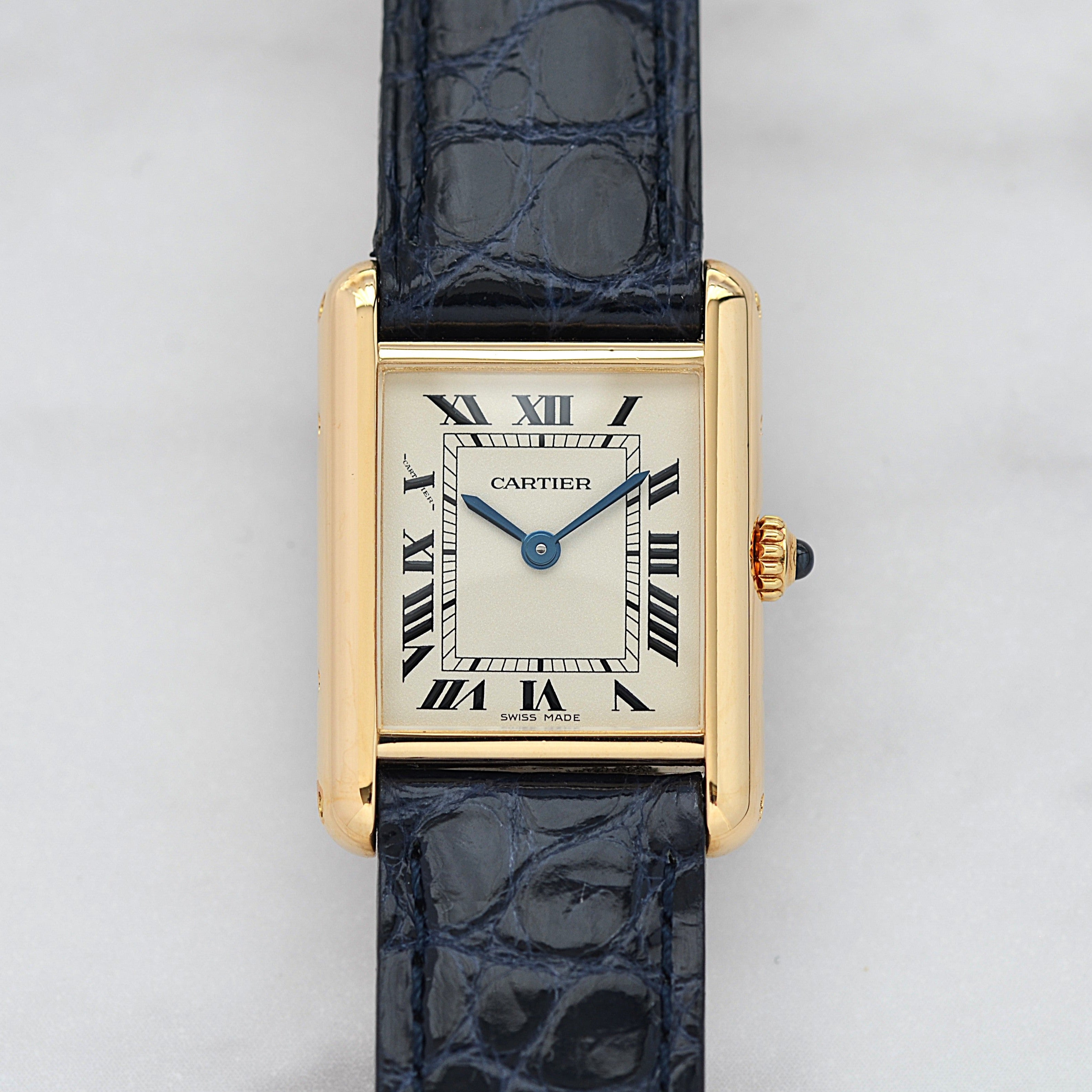 【Cartier】カルティエ タンクルイカルティエSM 18KYG カルティエコンプリートサービス済み