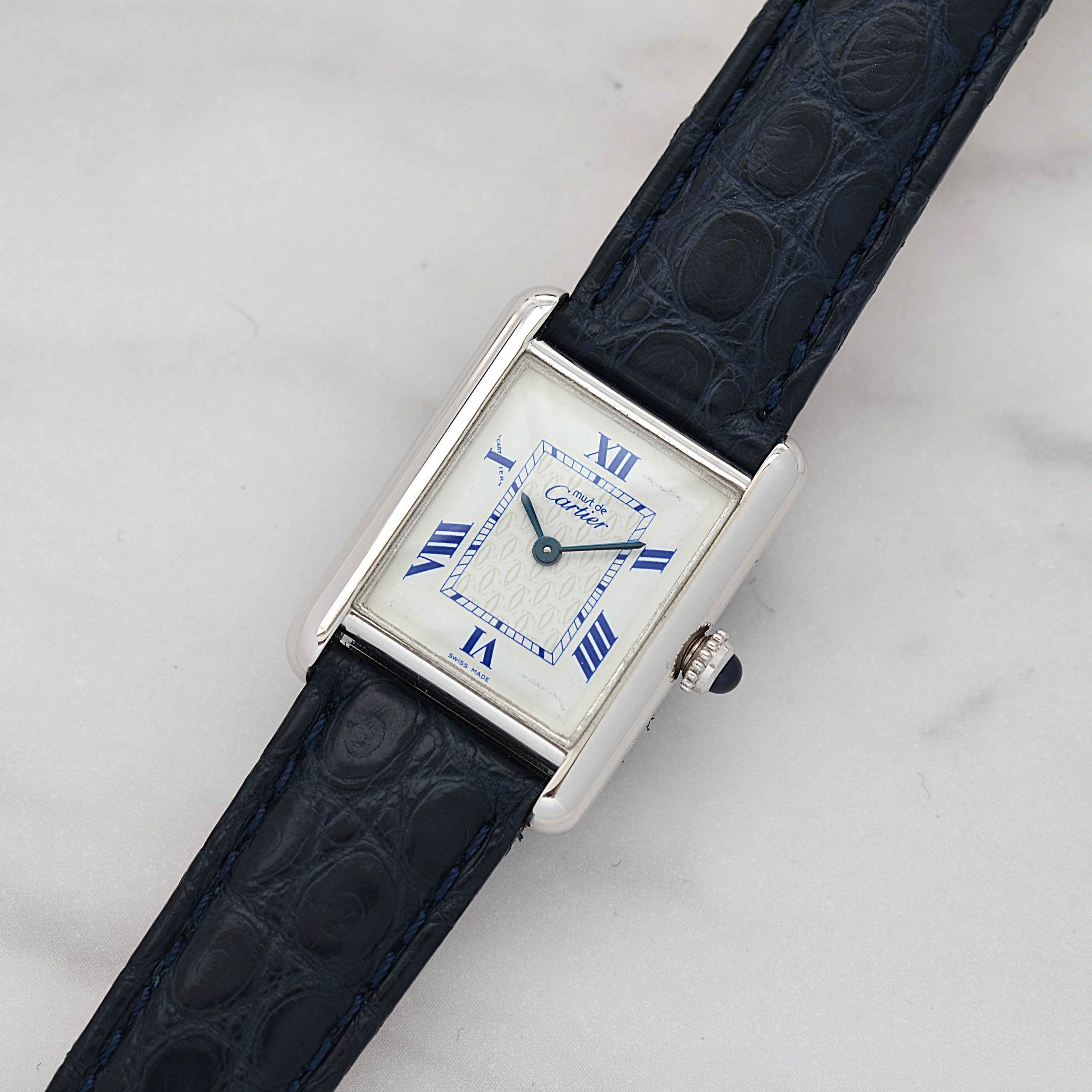 【Cartier】カルティエ マストタンクSM 後期型 飛びローマ 純正Dバックル付き