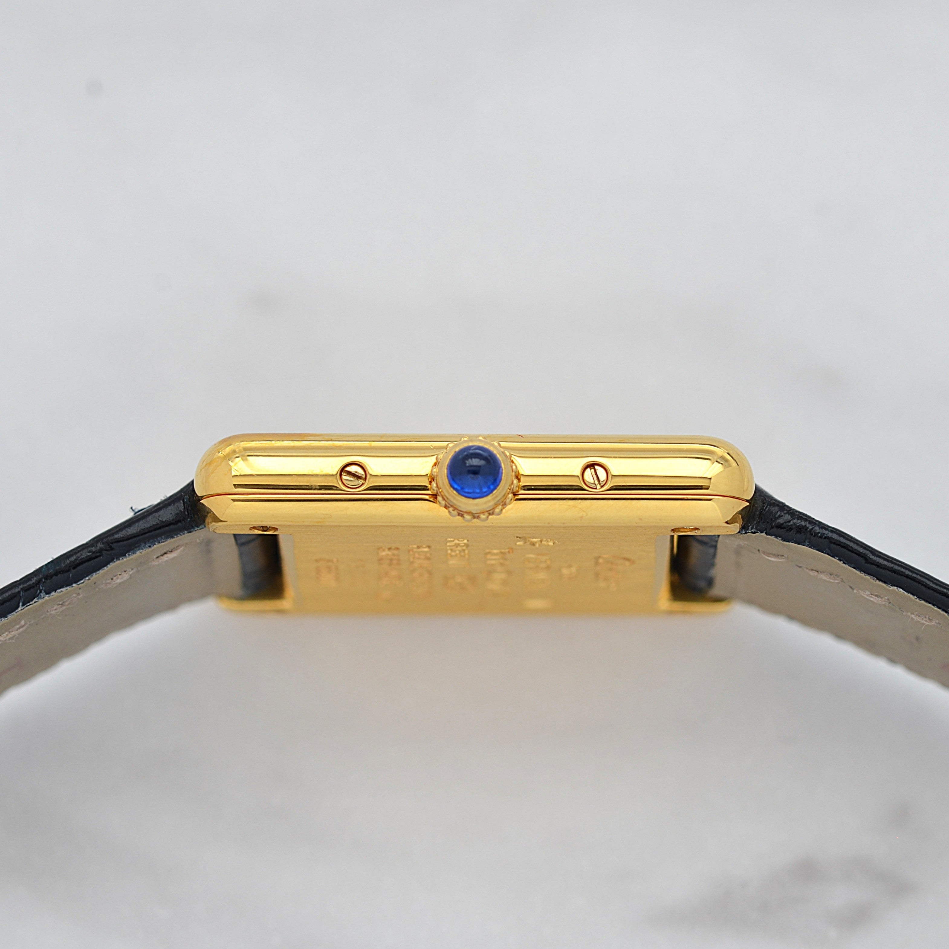 【Cartier】カルティエ マストタンクSM アイボリーローマQZ SWISS MADE 表記 純正尾錠付き