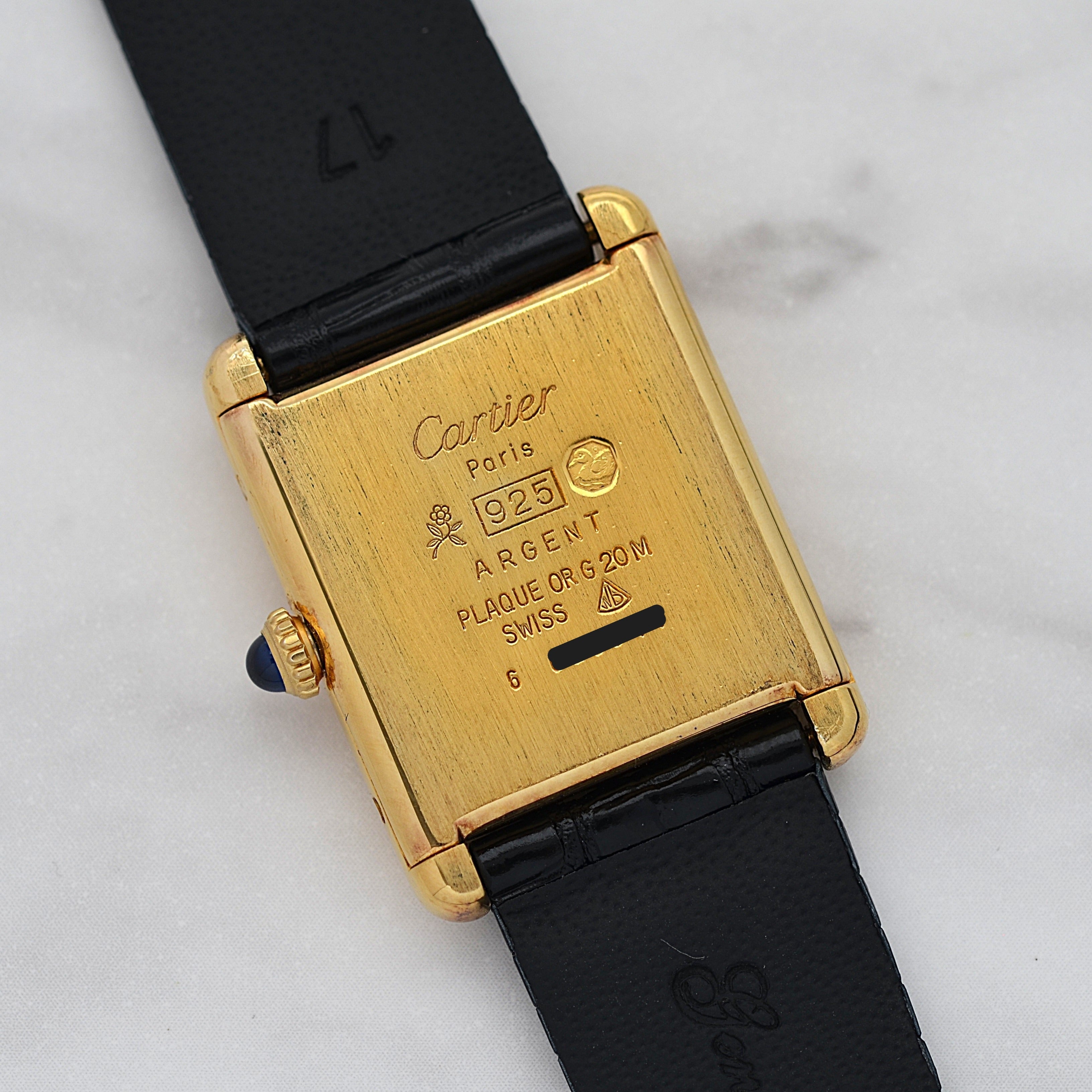 【Cartier】カルティエ マストタンクLM アイボリーローマ 手巻き 付属品完備