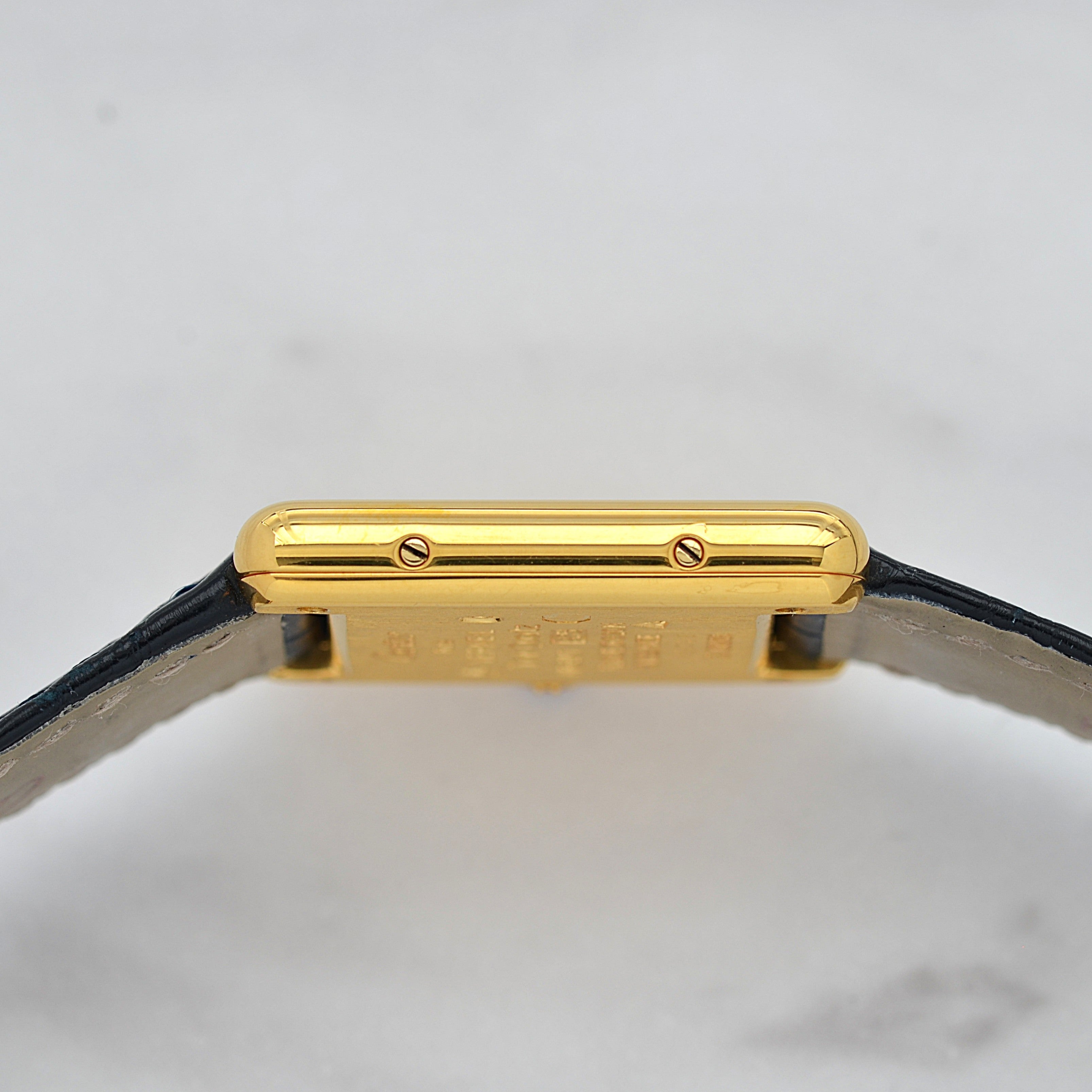 【Cartier】カルティエ マストタンクSM アイボリーローマQZ SWISS MADE 表記 純正尾錠付き