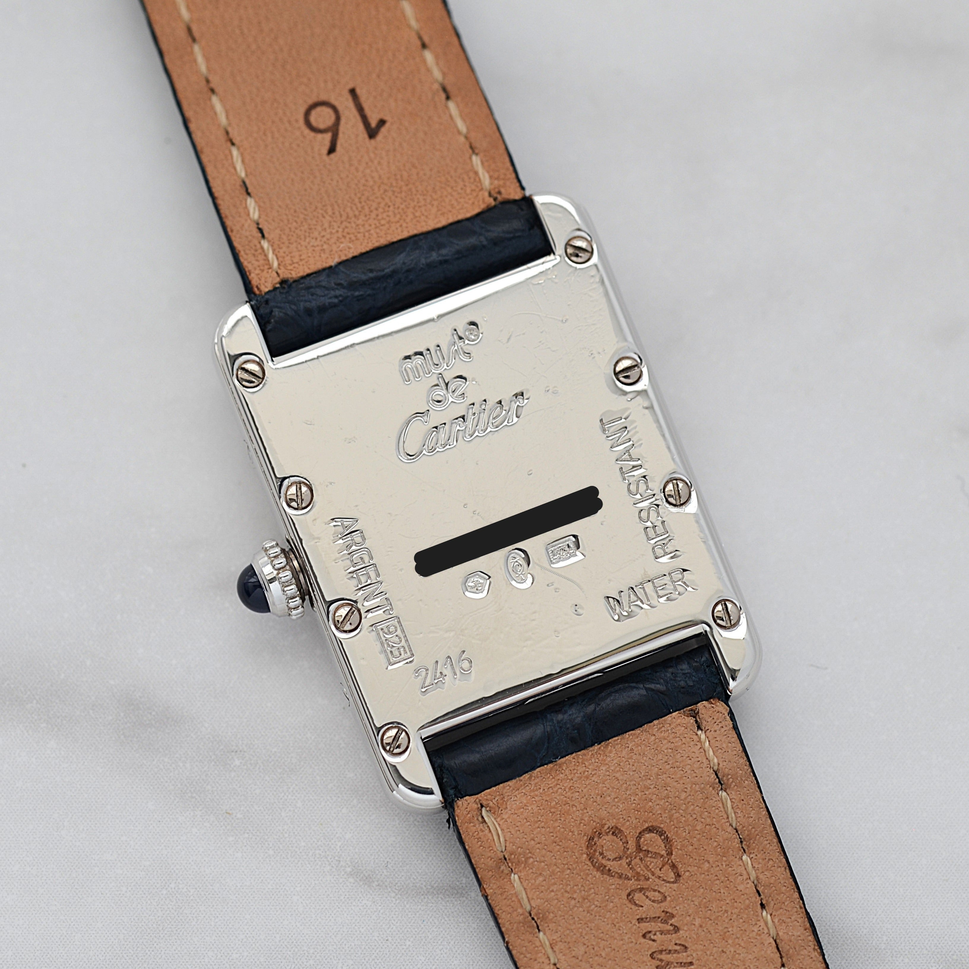 【Cartier】カルティエ マストタンクSM 後期型 飛びローマ 純正Dバックル付き