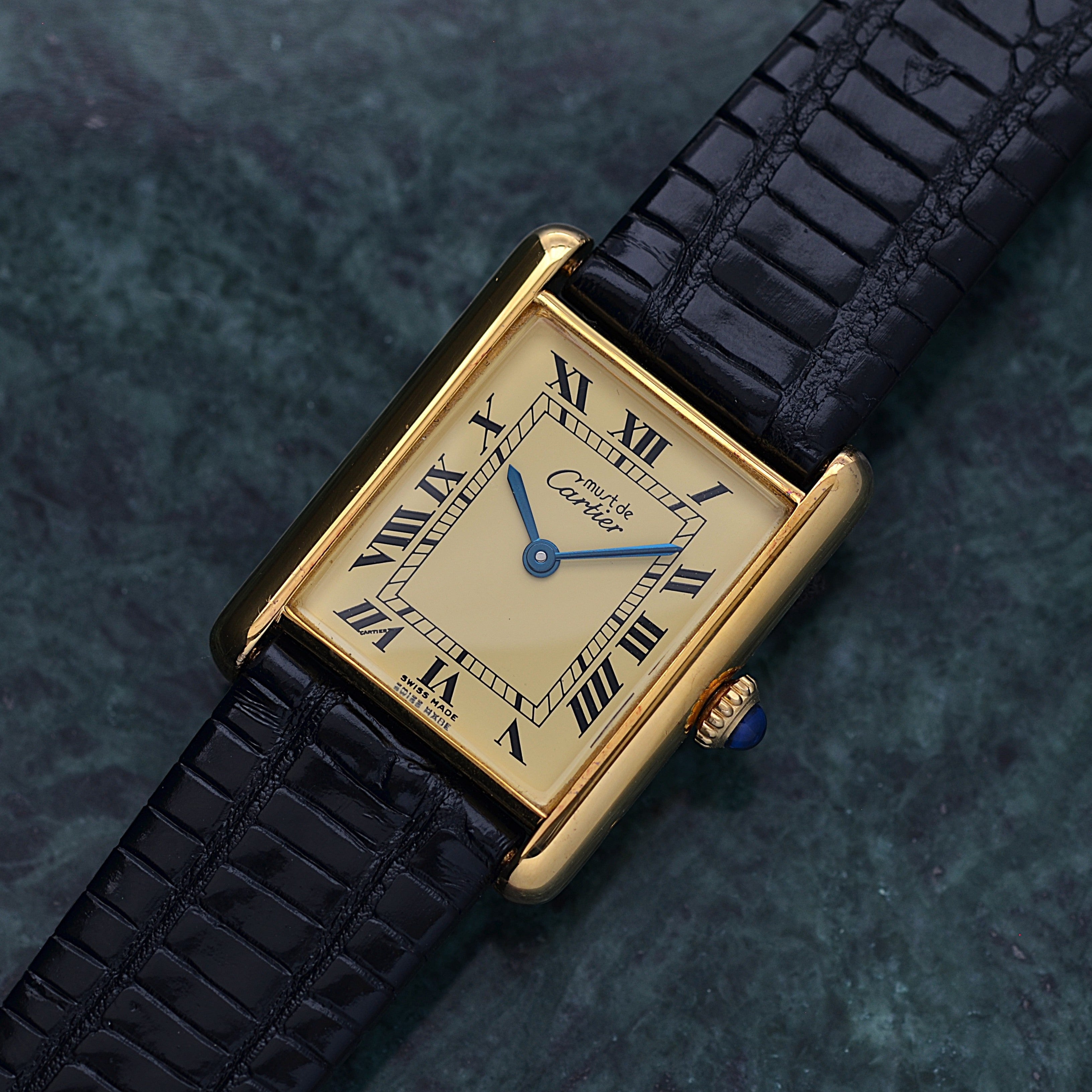 【Cartier】カルティエ マストタンクLM アイボリーローマ 手巻き 付属品完備