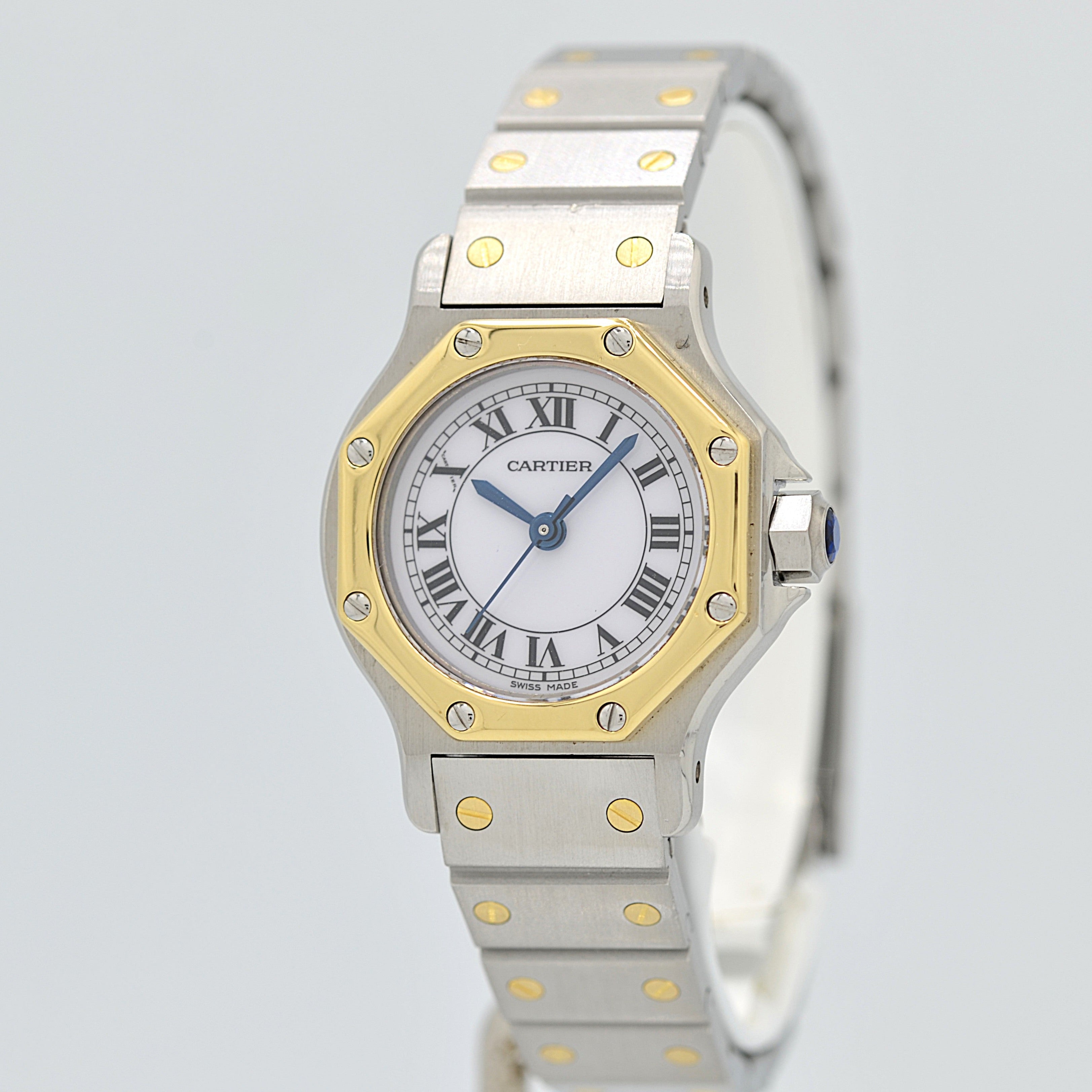 【Cartier】カルティエ サントスオクタゴンSM 18KYG×SS 永久保証書付き