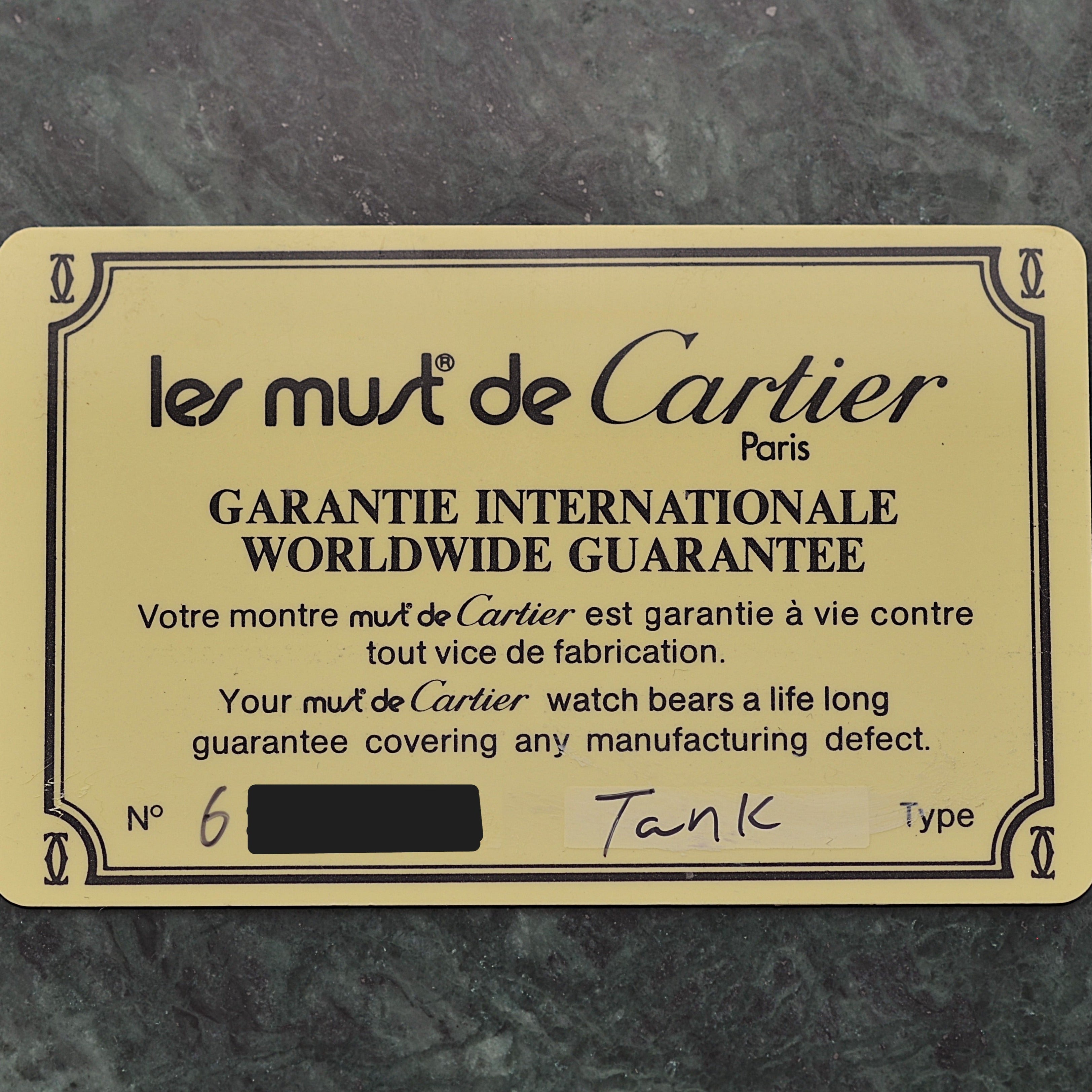 【Cartier】カルティエ マストタンクLM アイボリーローマ 手巻き 付属品完備