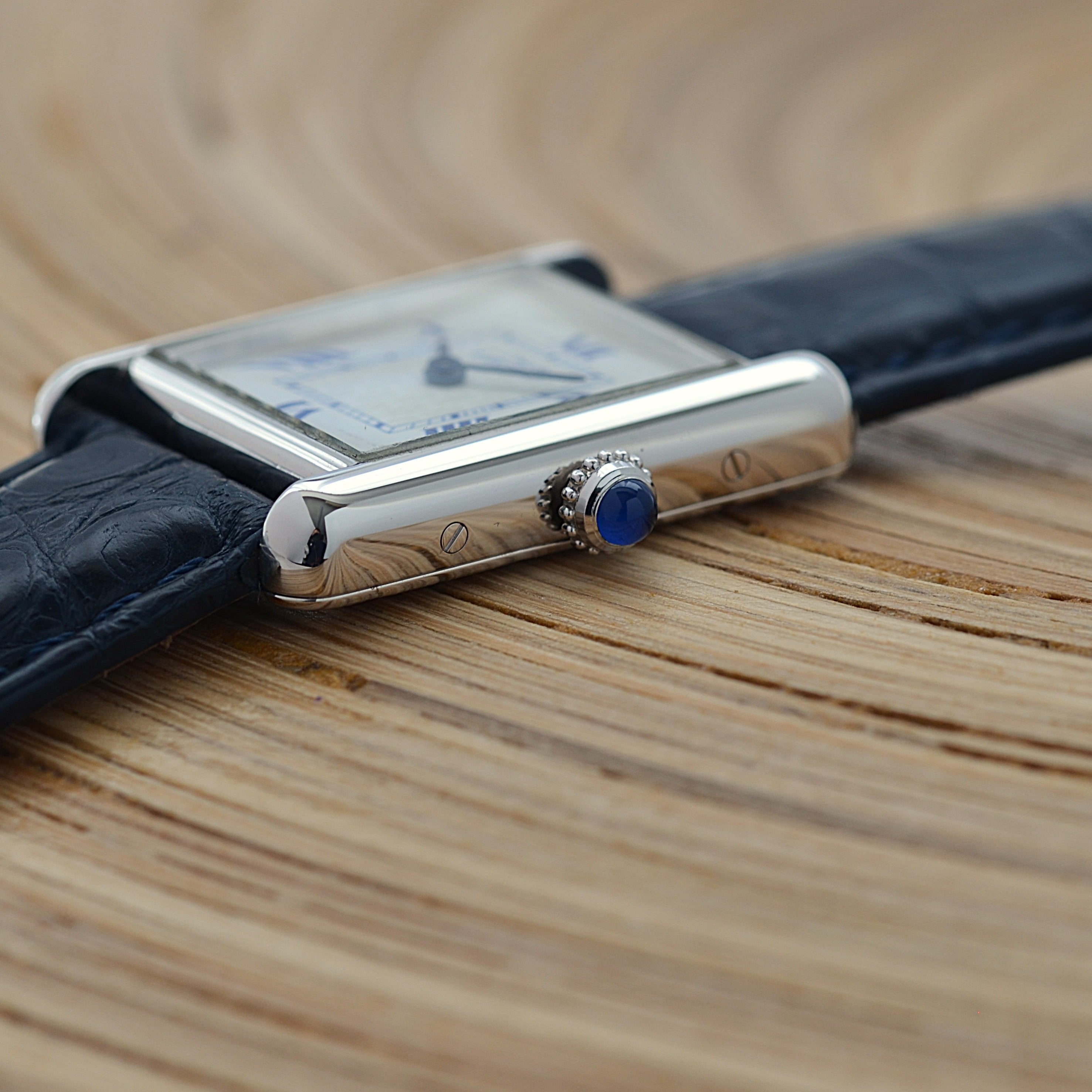 【Cartier】カルティエ マストタンクSM 後期型 飛びローマ 純正Dバックル付き