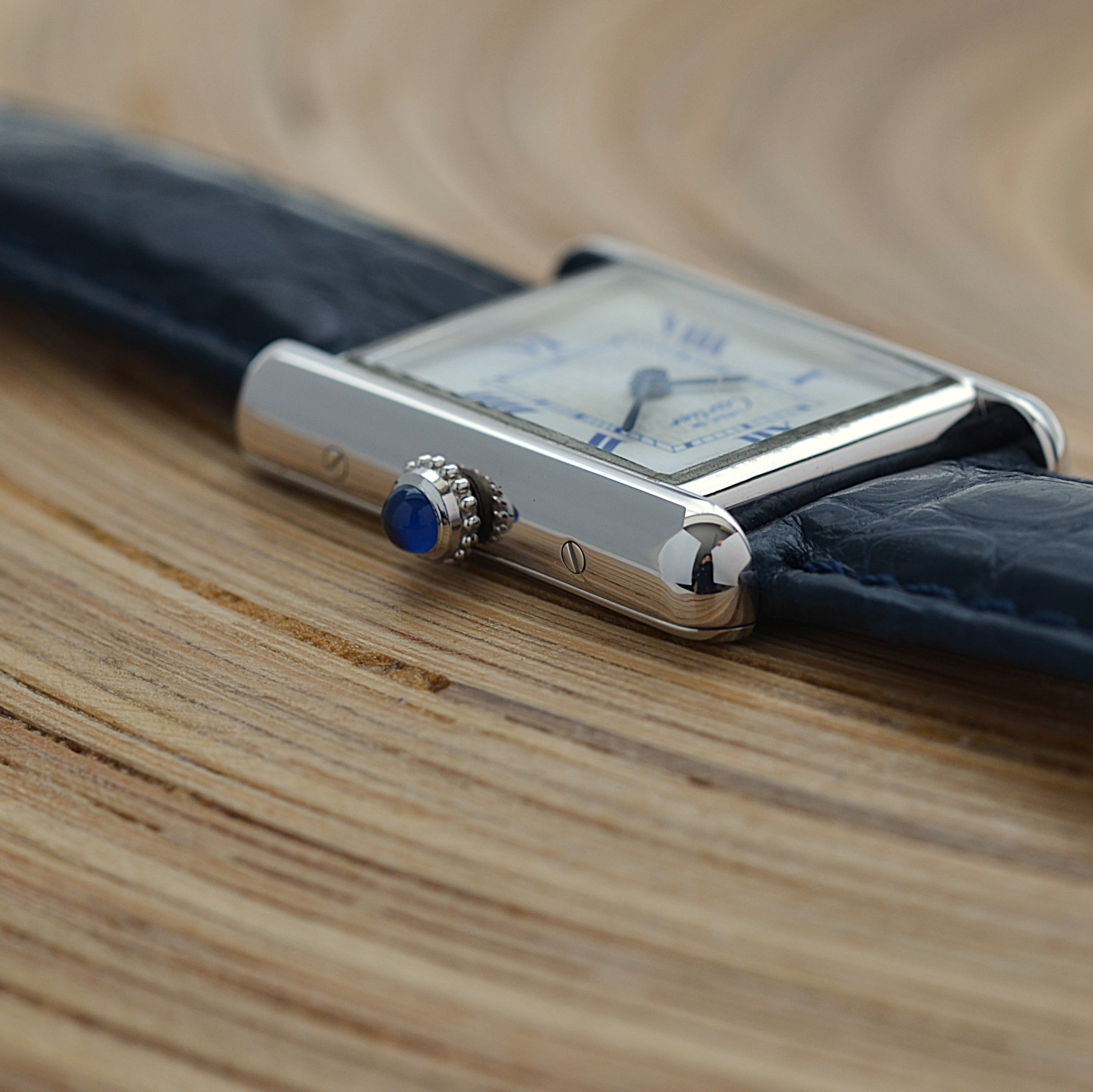 【Cartier】カルティエ マストタンクSM 後期型 飛びローマ 純正Dバックル付き