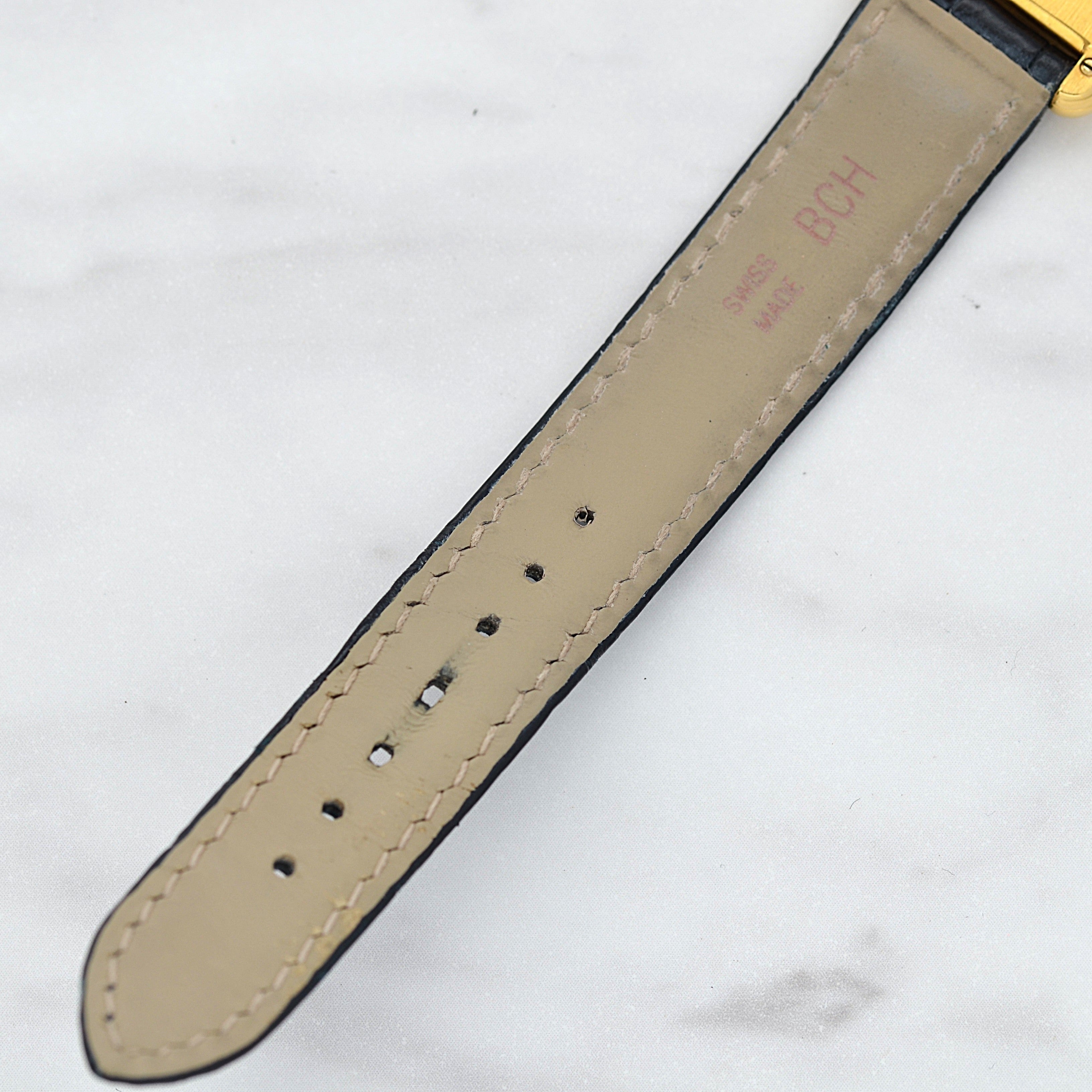 【Cartier】カルティエ マストタンクSM アイボリーローマQZ SWISS MADE 表記 純正尾錠付き