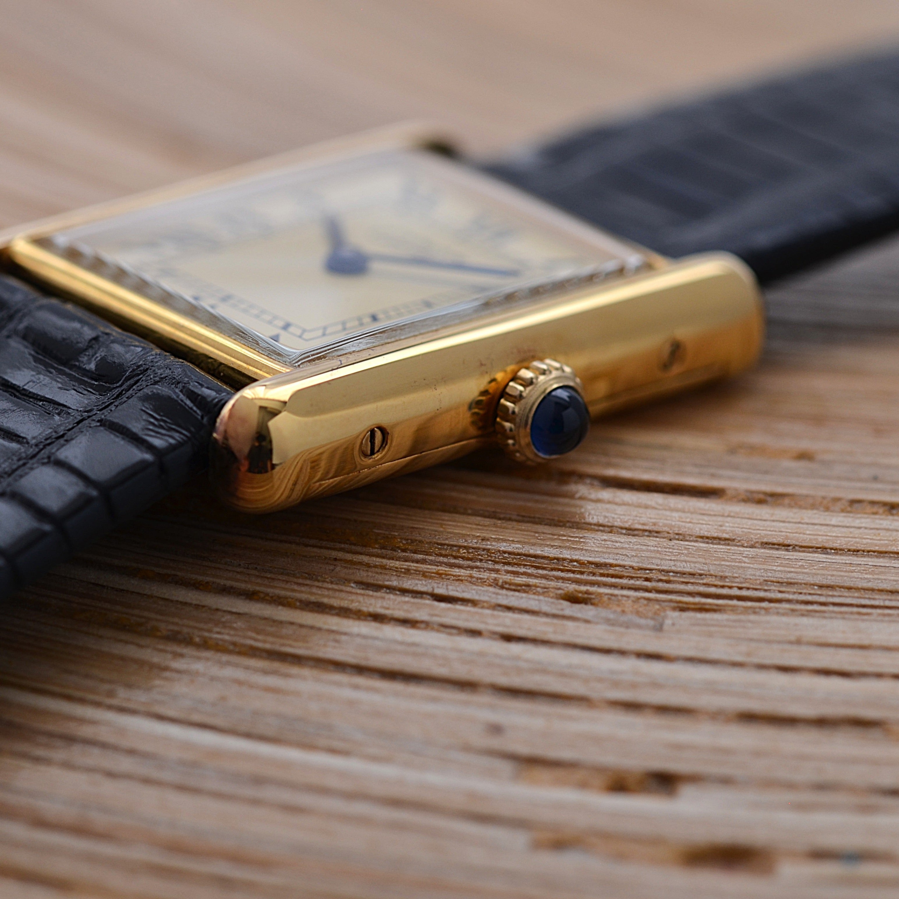 【Cartier】カルティエ マストタンクLM アイボリーローマ 手巻き 付属品完備