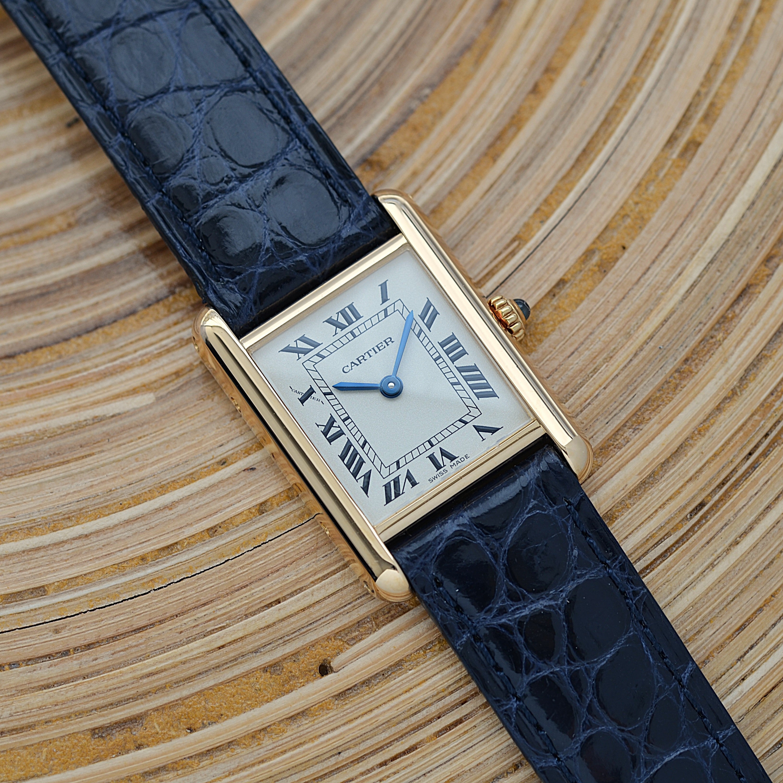 【Cartier】カルティエ タンクルイカルティエSM 18KYG カルティエコンプリートサービス済み