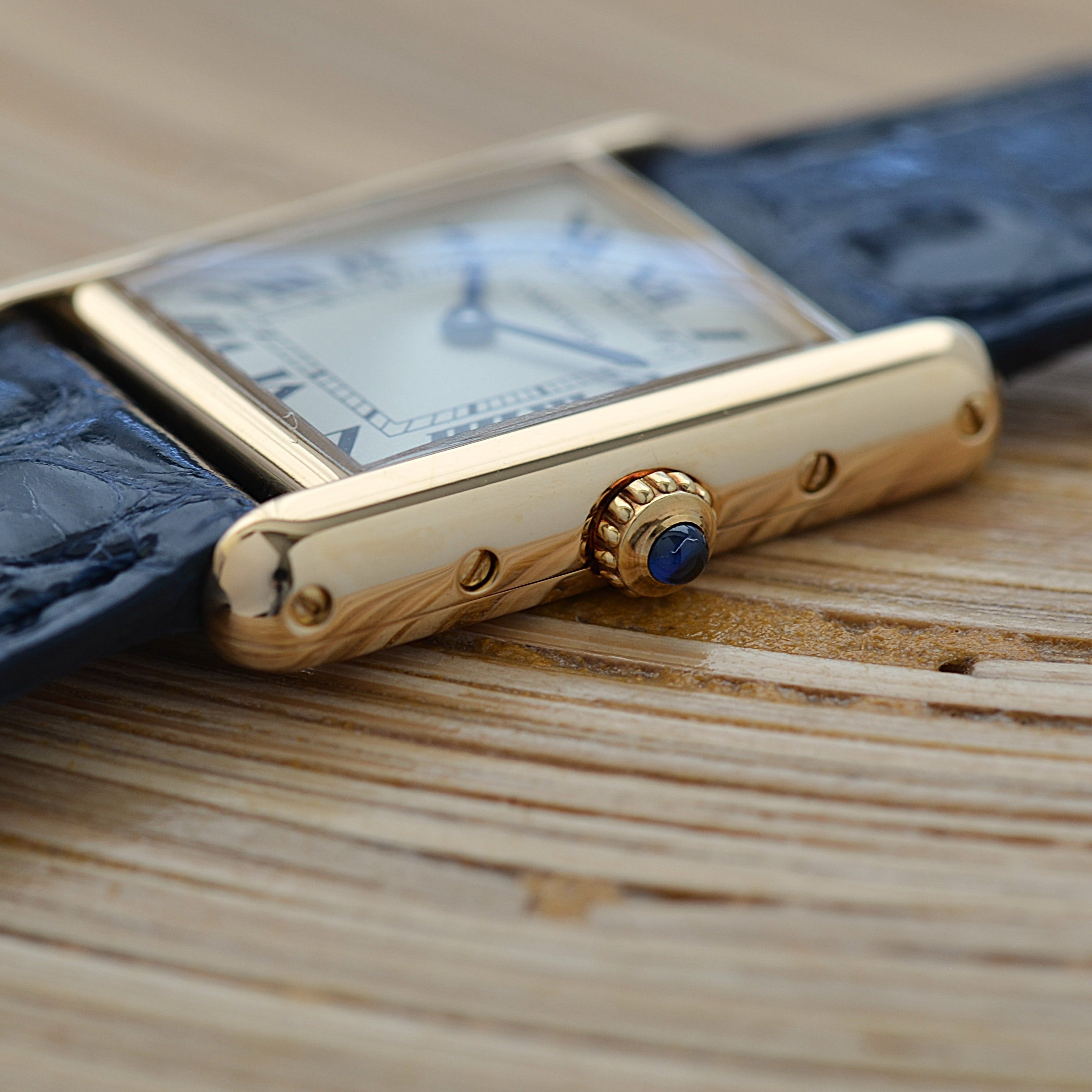 【Cartier】カルティエ タンクルイカルティエSM 18KYG カルティエコンプリートサービス済み