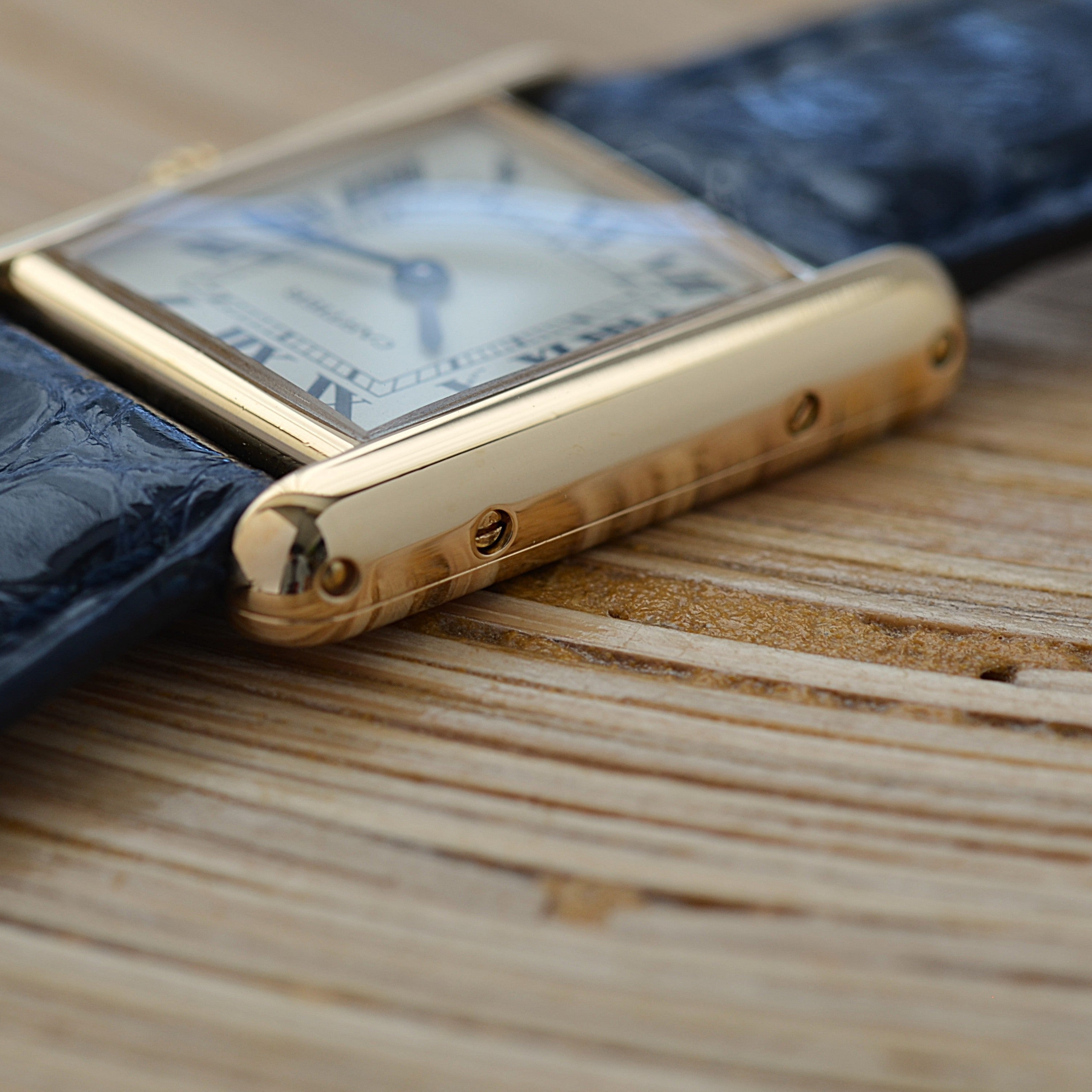 【Cartier】カルティエ タンクルイカルティエSM 18KYG カルティエコンプリートサービス済み