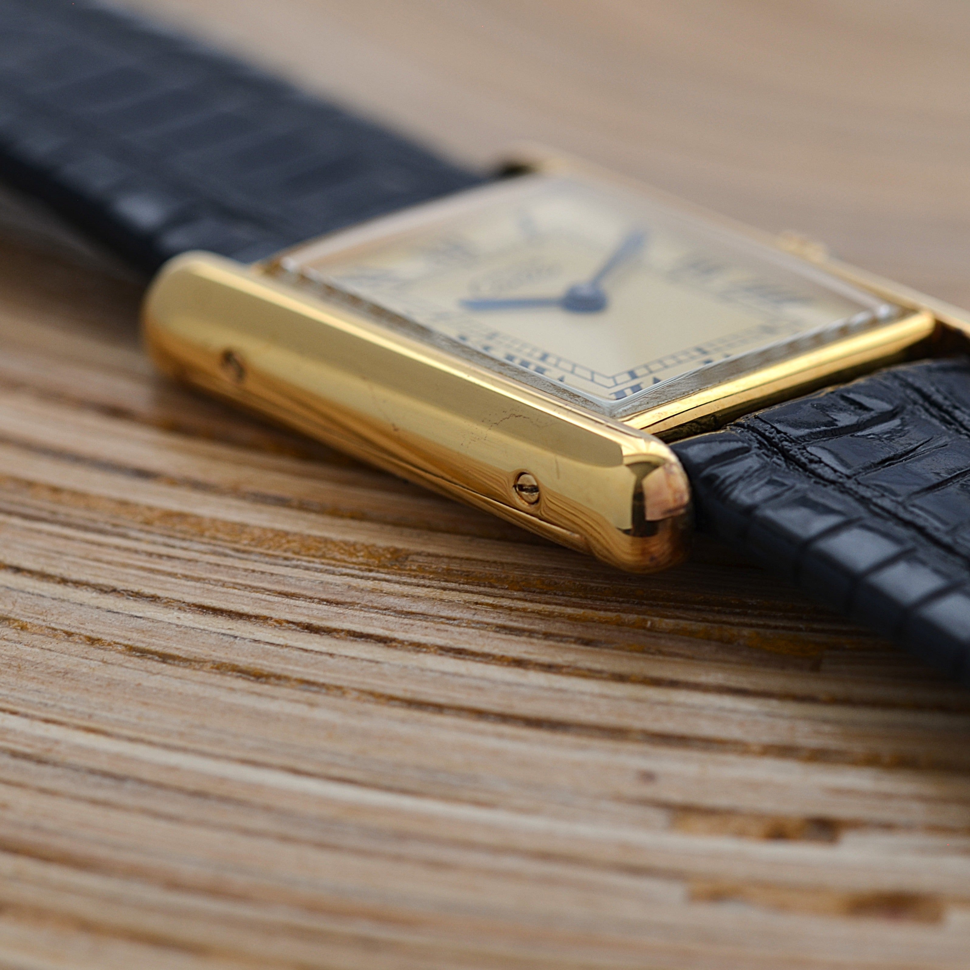 【Cartier】カルティエ マストタンクLM アイボリーローマ 手巻き 付属品完備