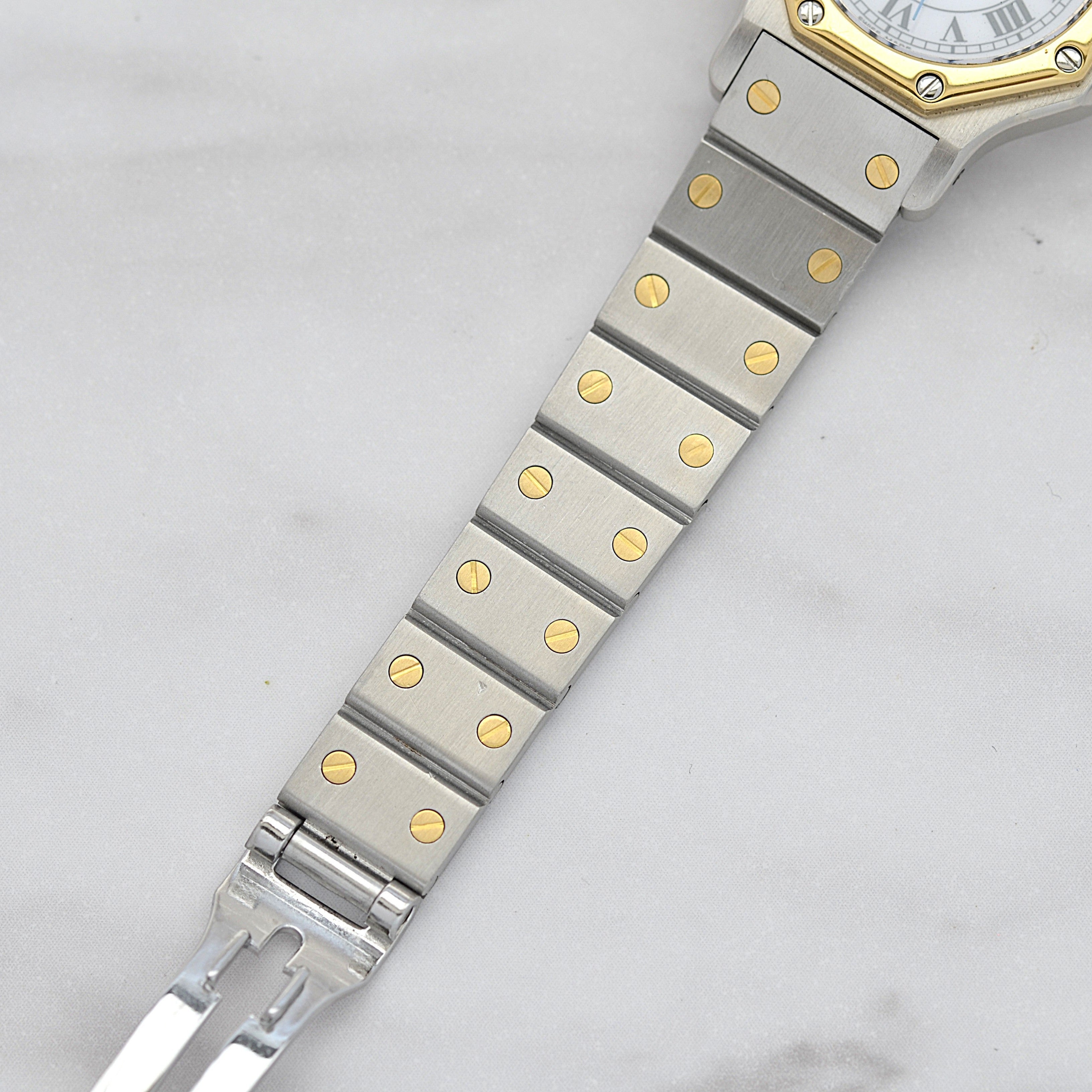 【Cartier】カルティエ サントスオクタゴンSM 18KYG×SS 永久保証書付き