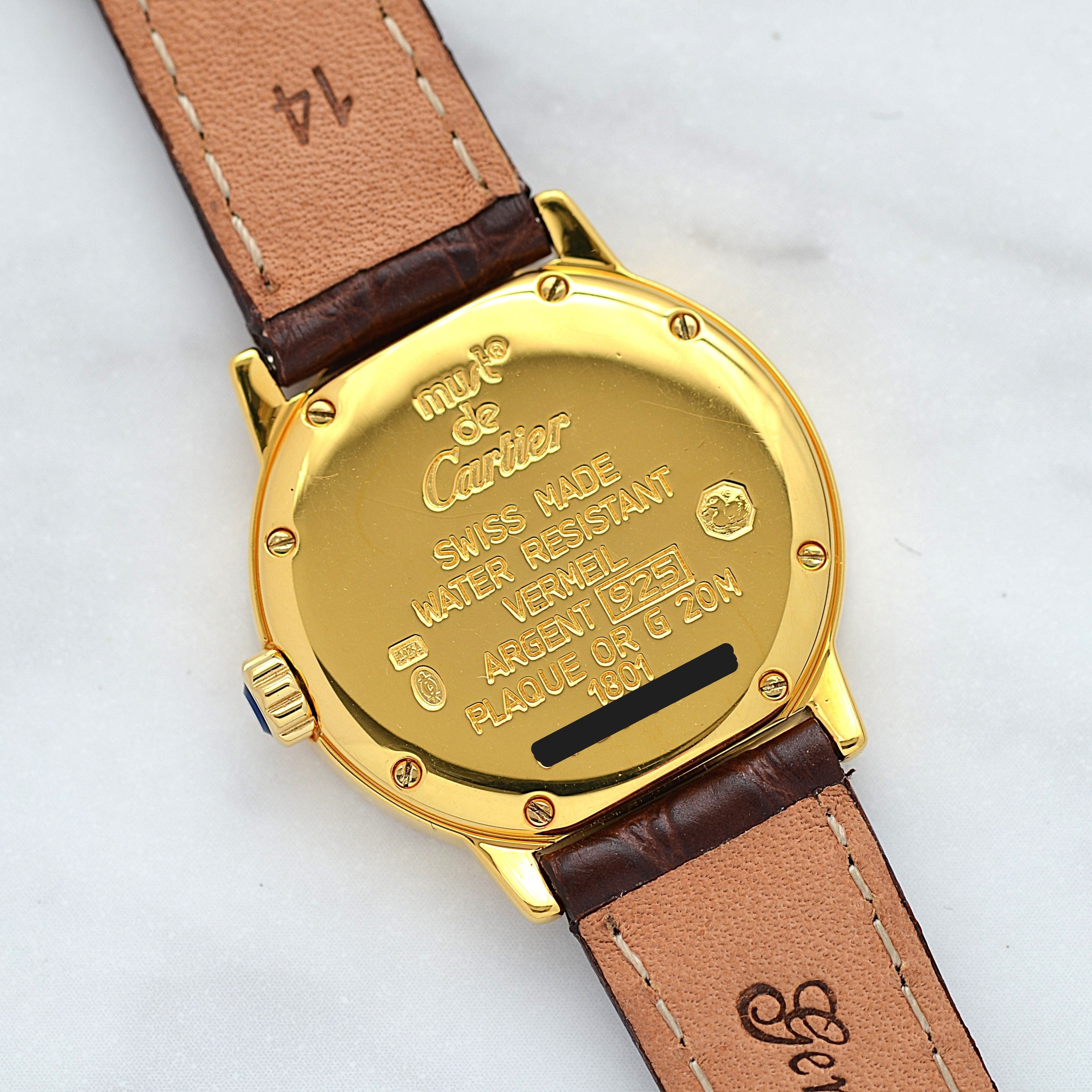 [Cartier] Cartier Must Ronde SM Ivory Roman with Genuine Buckle