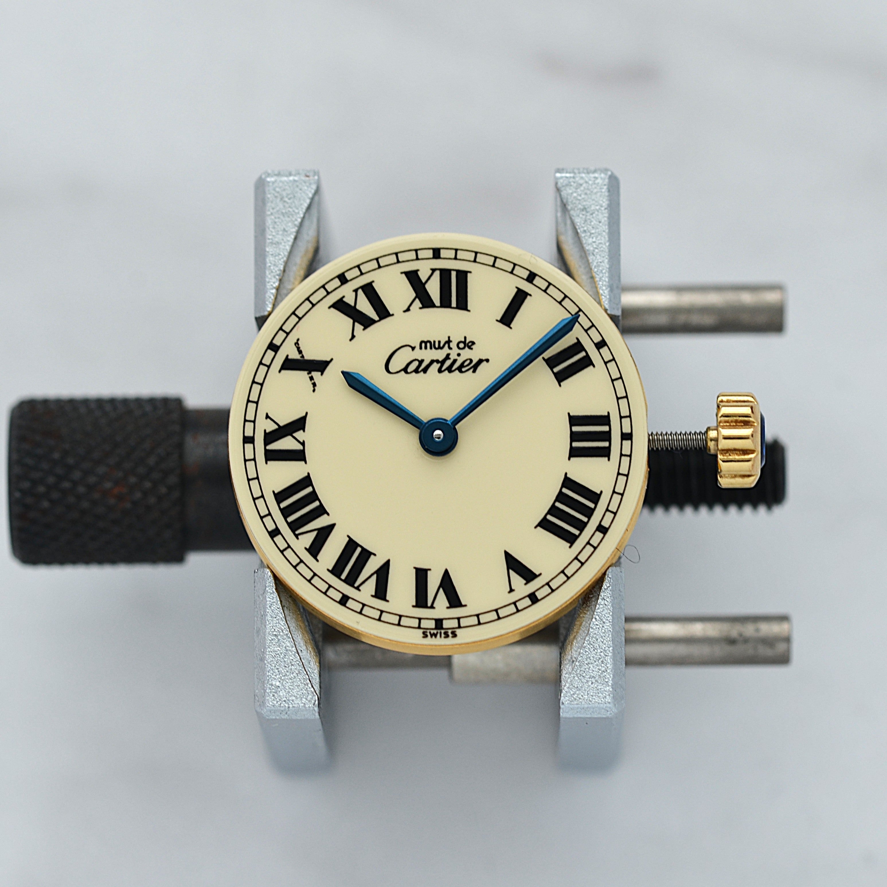 [Cartier] Cartier Must Ronde SM Ivory Roman with Genuine Buckle