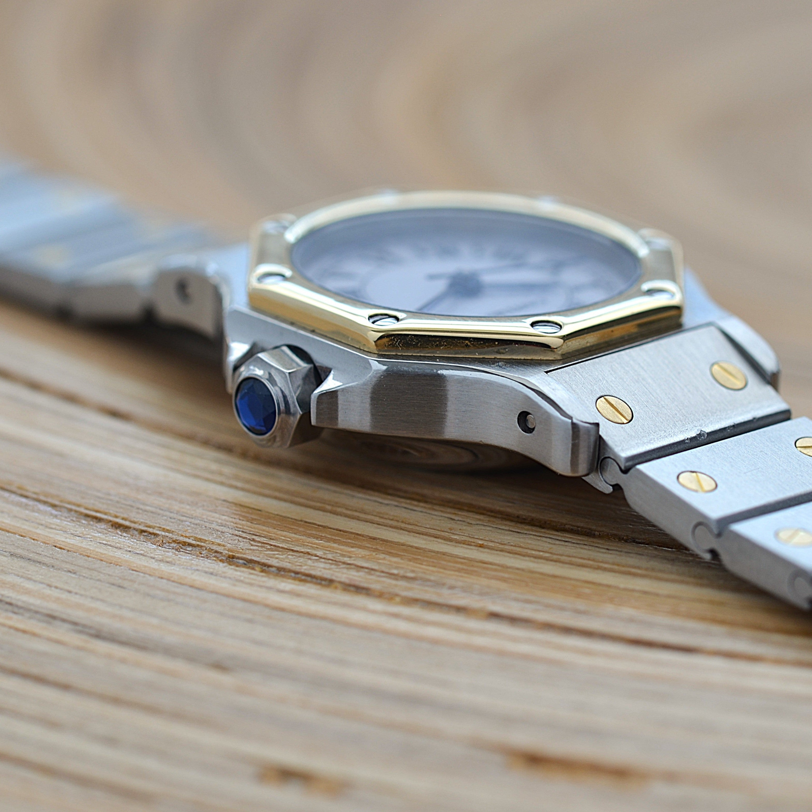 【Cartier】カルティエ サントスオクタゴンSM 18KYG×SS 永久保証書付き