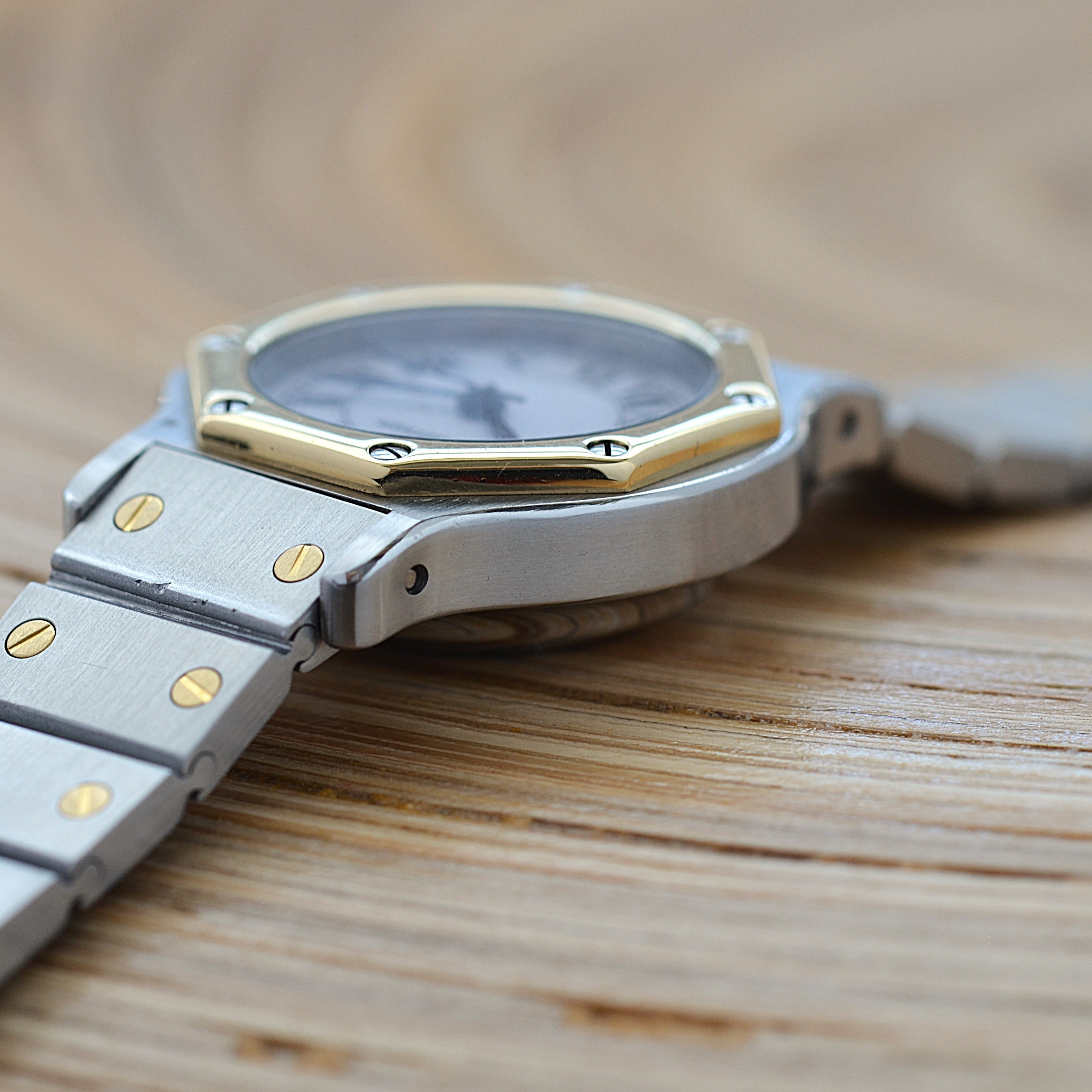 【Cartier】カルティエ サントスオクタゴンSM 18KYG×SS 永久保証書付き