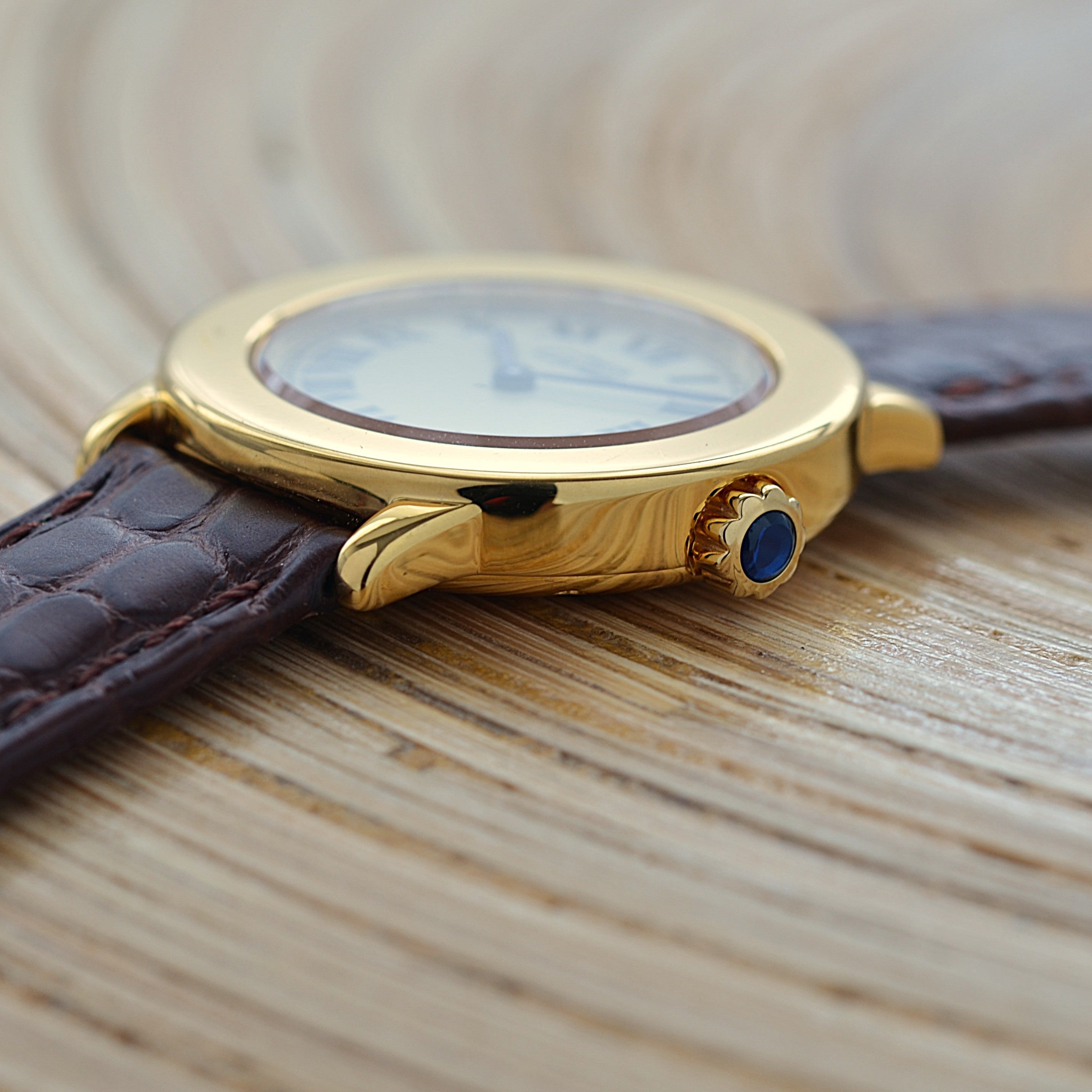 [Cartier] Cartier Must Ronde SM Ivory Roman with Genuine Buckle