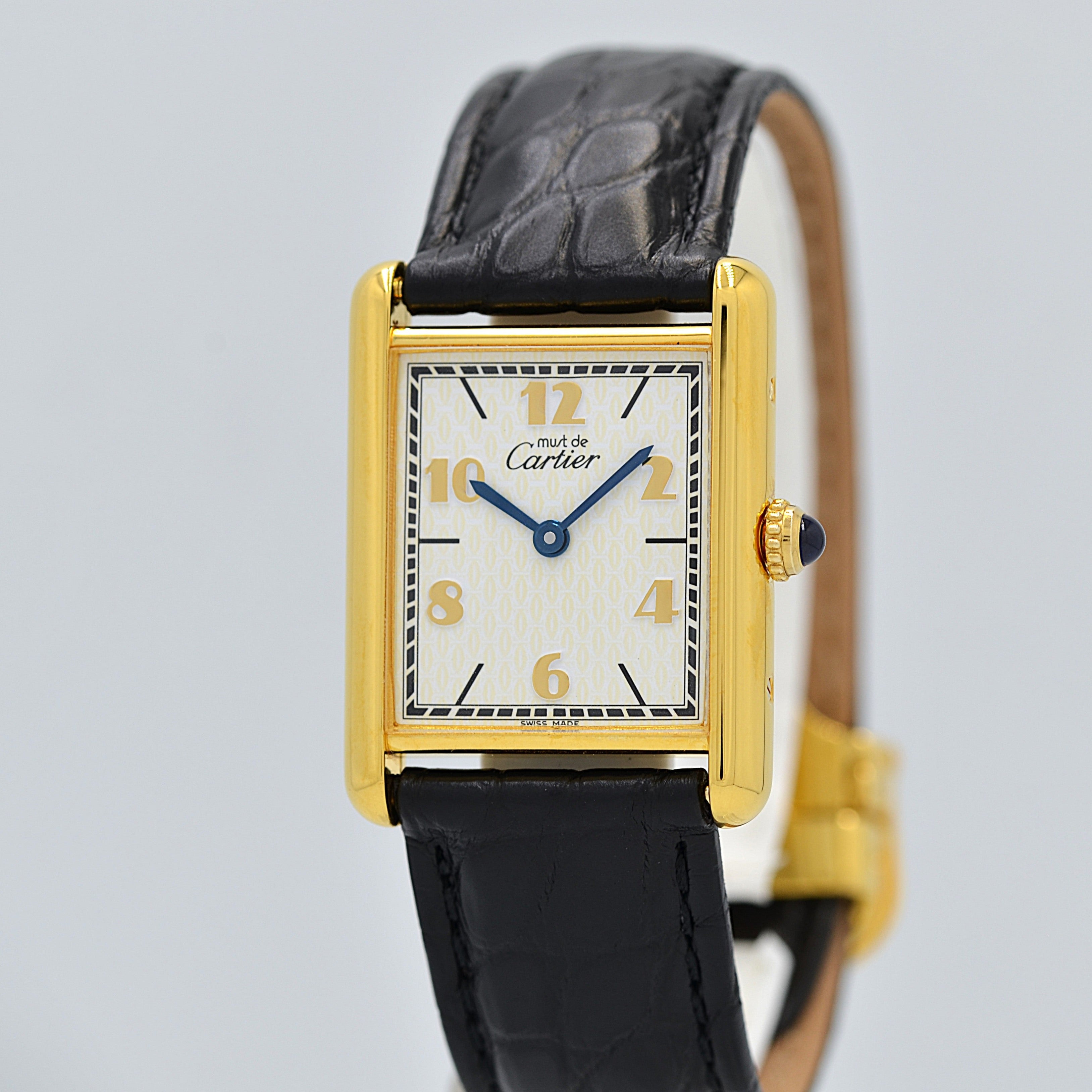 【Cartier】カルティエ マストタンクLM 飛びアラビア 付属品完備 カルティエコンプリートサービス済み