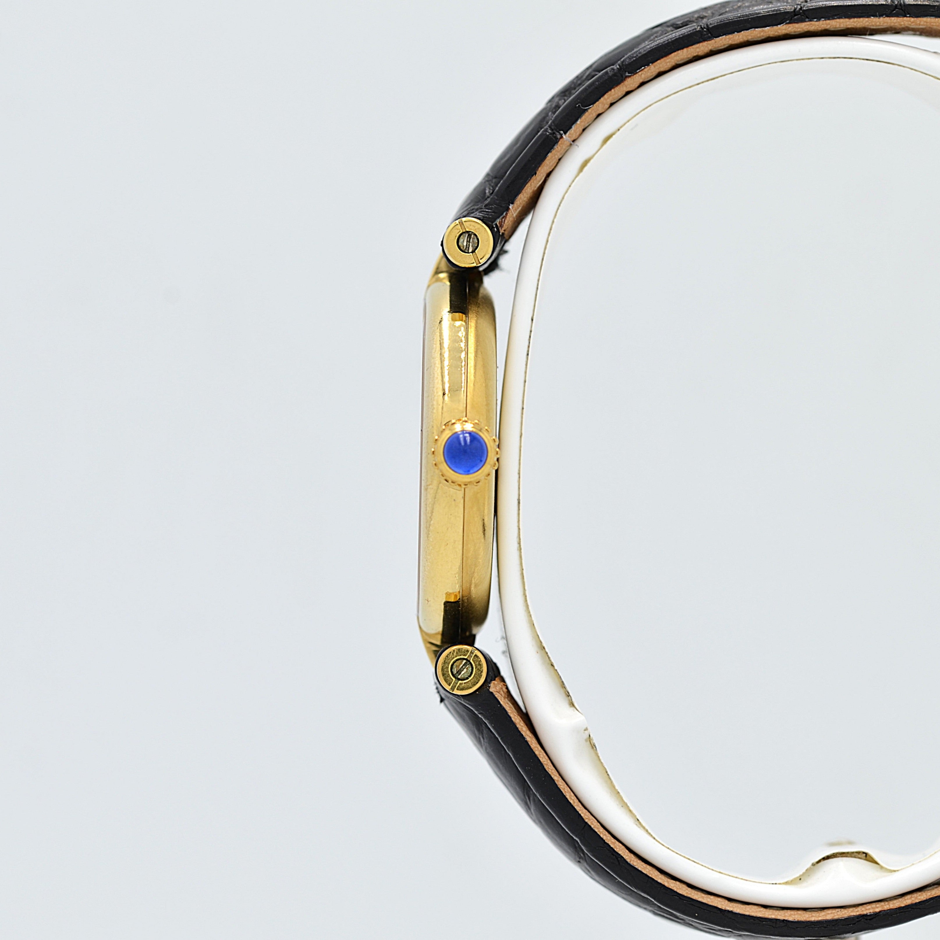 【Cartier】カルティエ マストヴァンドームSM アイボリーローマ文字盤 純正Dバックル付き