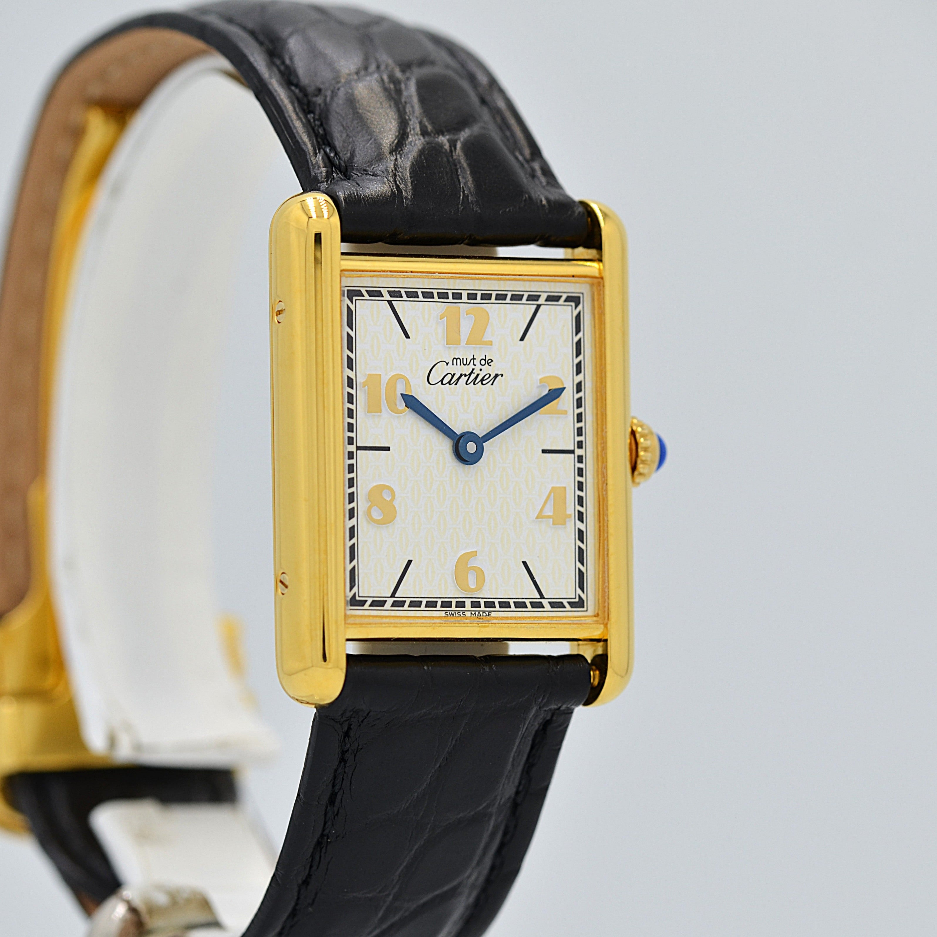 【Cartier】カルティエ マストタンクLM 飛びアラビア 付属品完備 カルティエコンプリートサービス済み