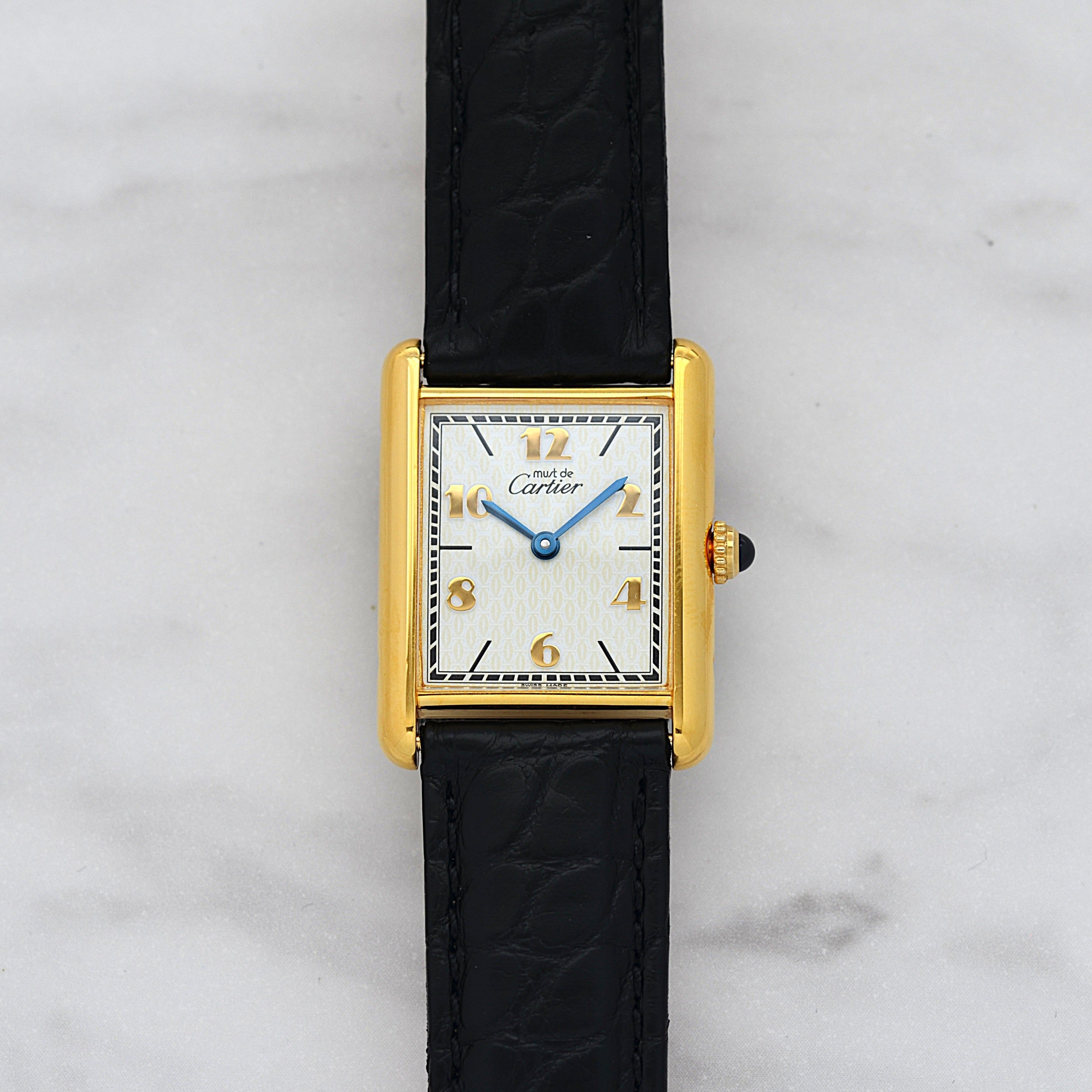 【Cartier】カルティエ マストタンクLM 飛びアラビア 付属品完備 カルティエコンプリートサービス済み