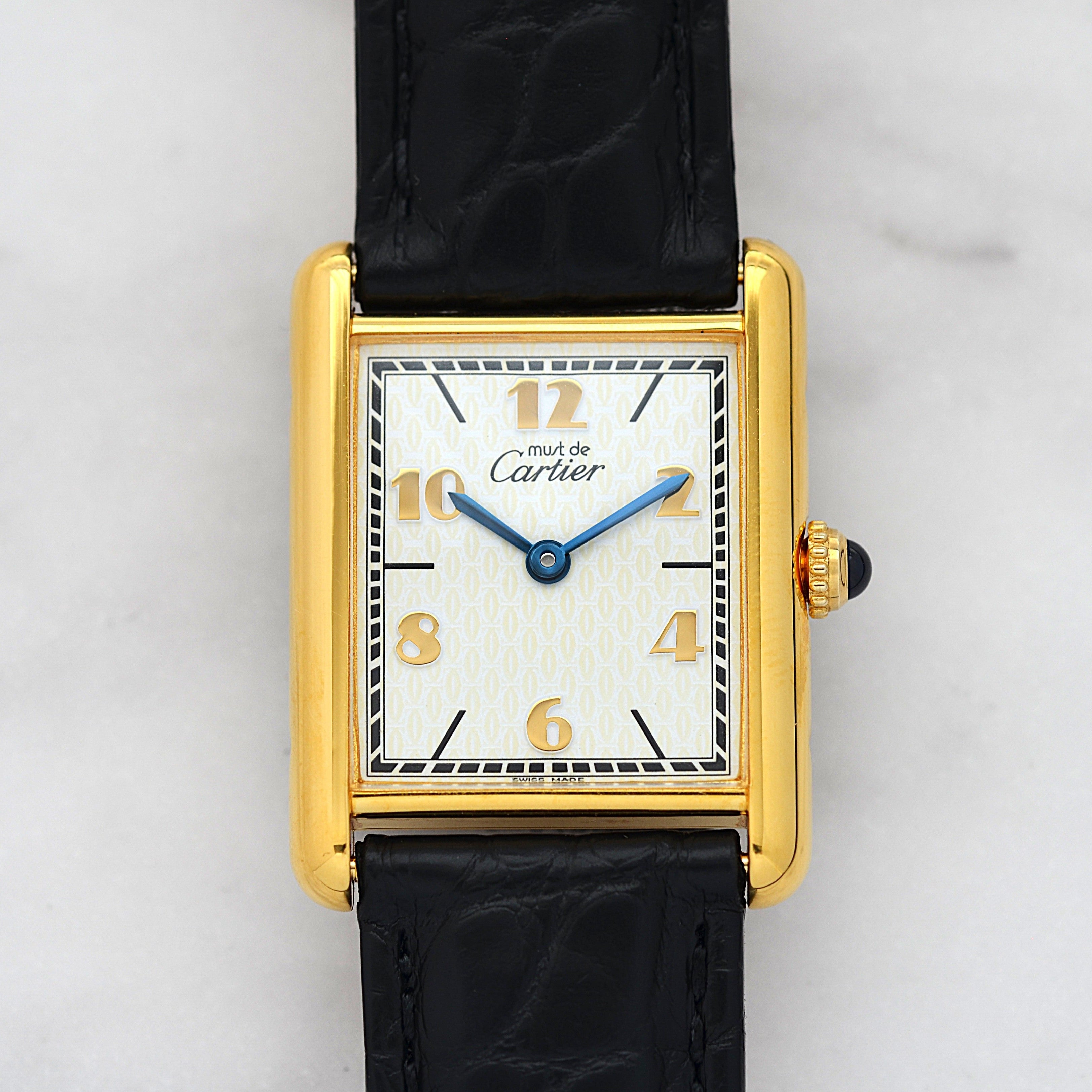 【Cartier】カルティエ マストタンクLM 飛びアラビア 付属品完備 カルティエコンプリートサービス済み