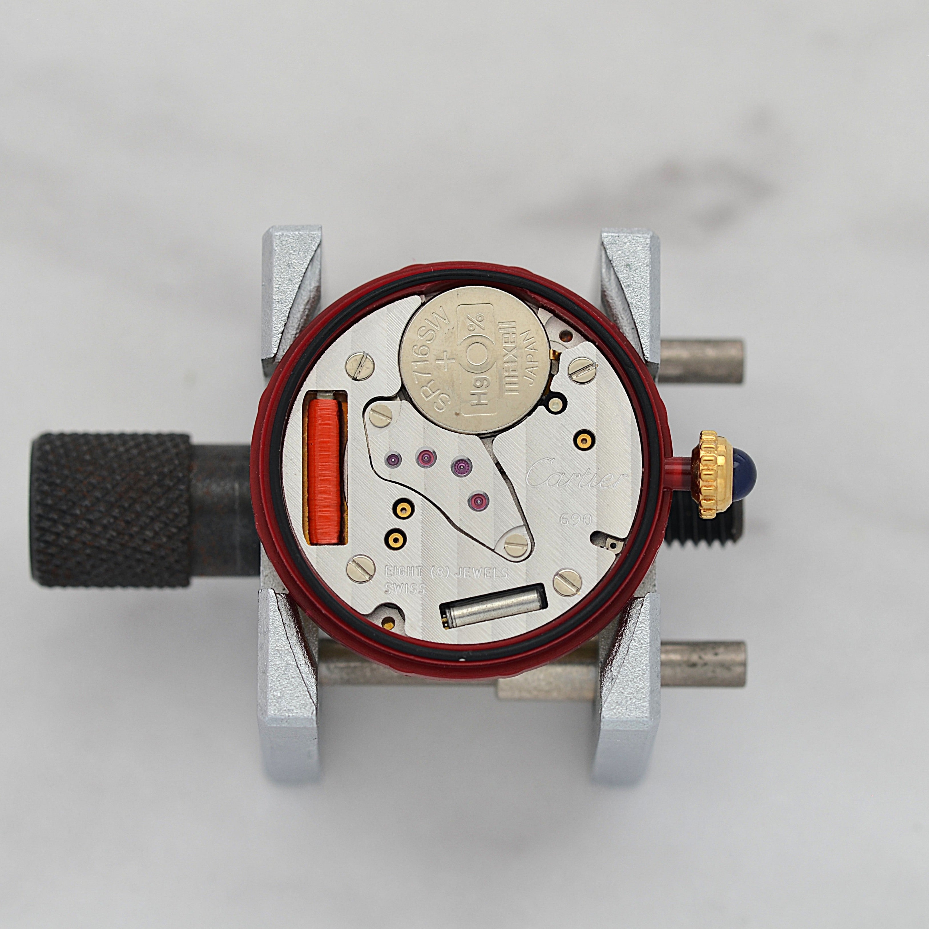 【Cartier】カルティエ マストヴァンドームSM アイボリーローマ文字盤 純正Dバックル付き