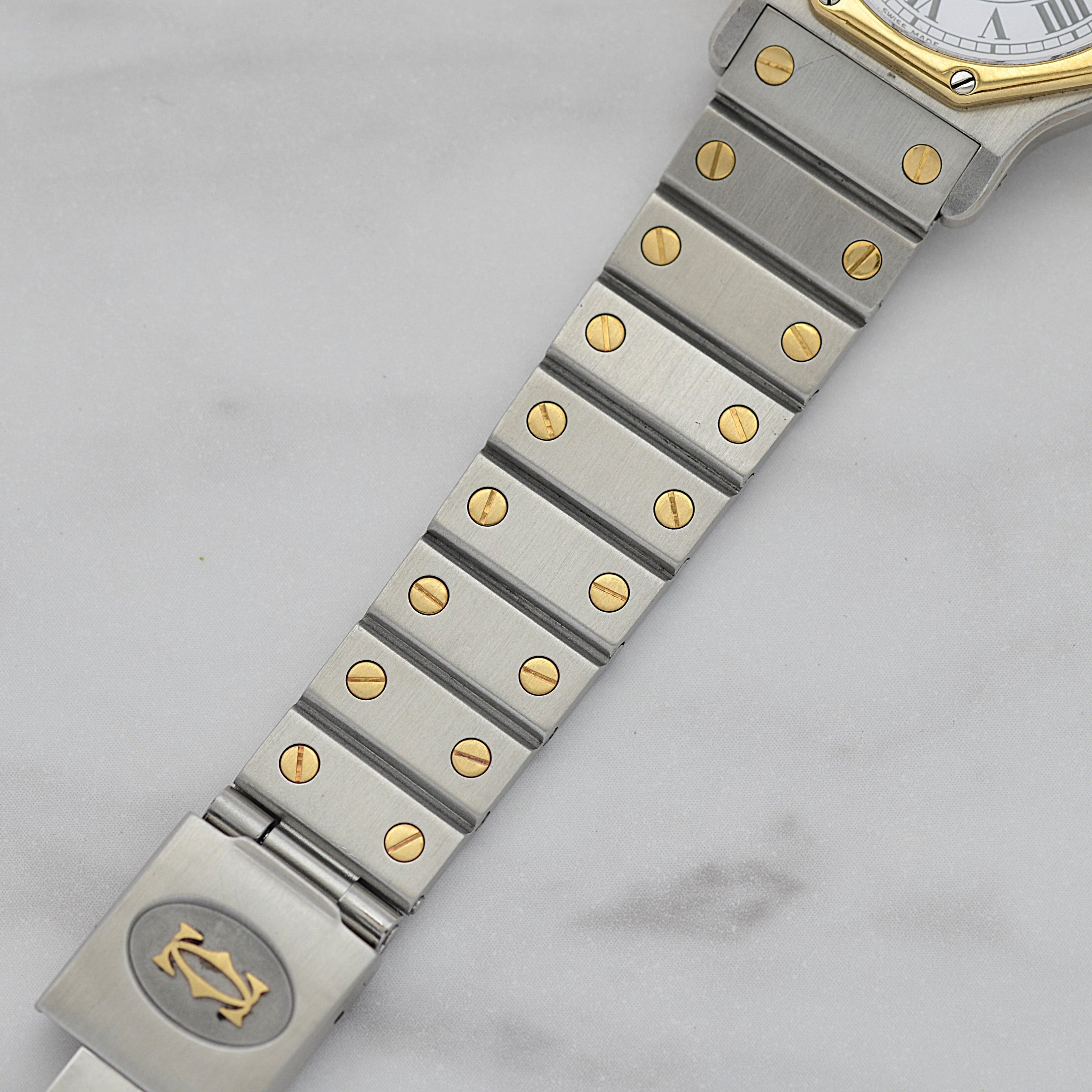 【Cartier】カルティエ サントスオクタゴンLM 18KYG×SS SWISS MADE 表記