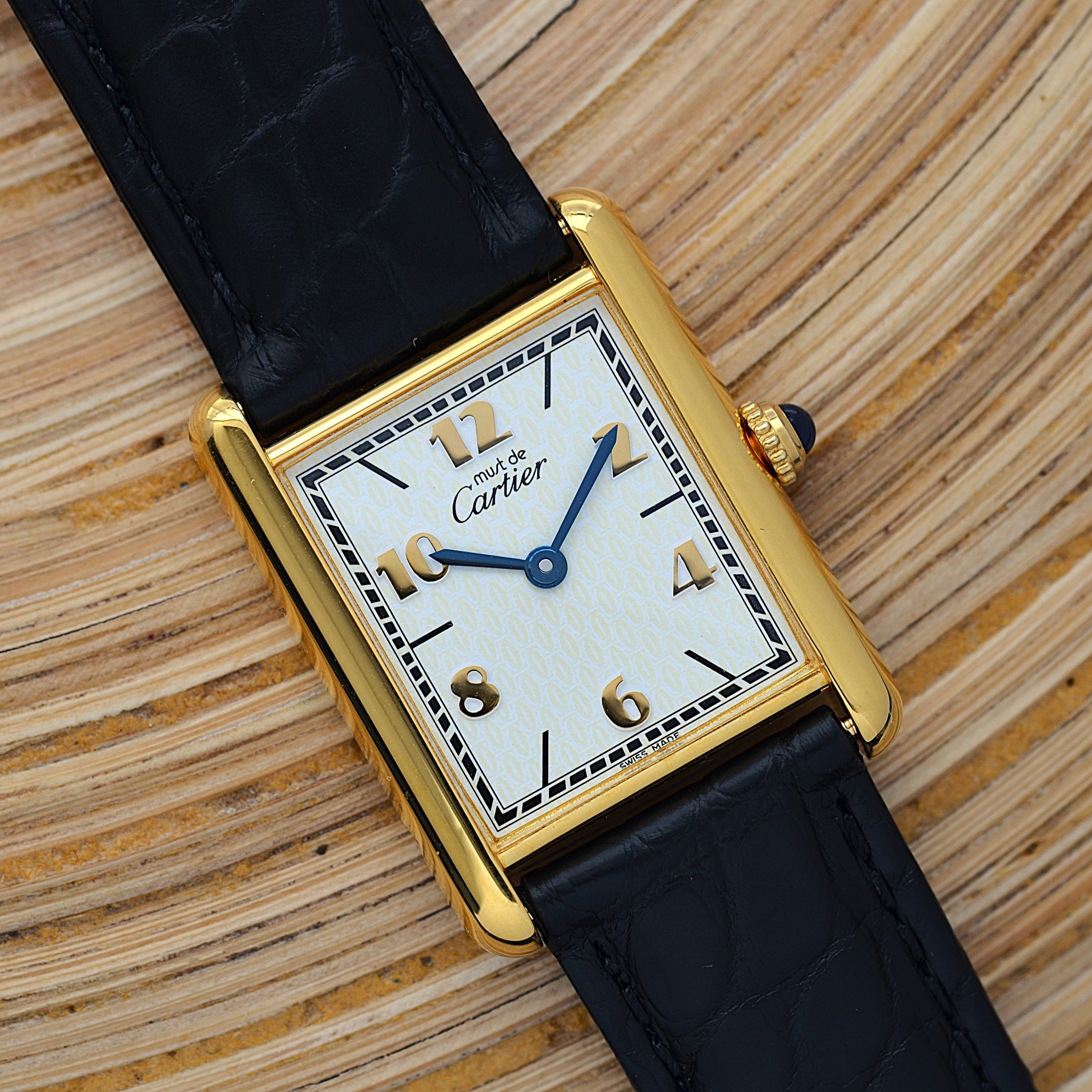 【Cartier】カルティエ マストタンクLM 飛びアラビア 付属品完備 カルティエコンプリートサービス済み