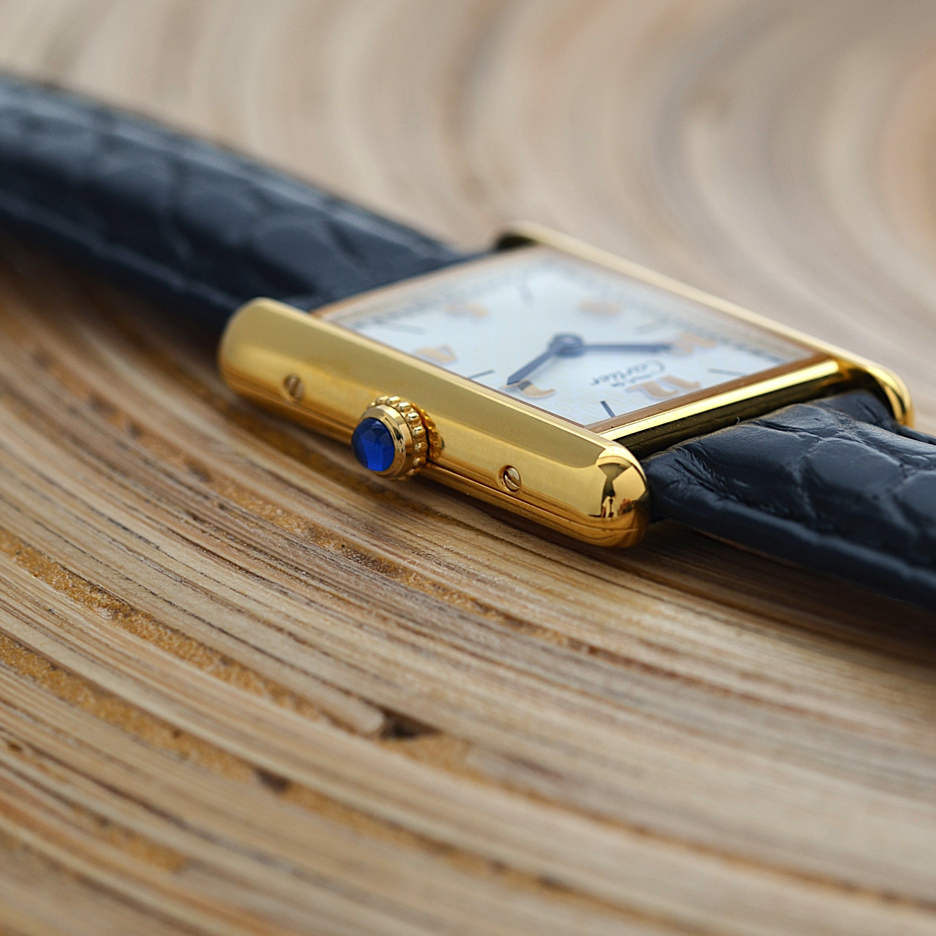 【Cartier】カルティエ マストタンクLM 飛びアラビア 付属品完備 カルティエコンプリートサービス済み