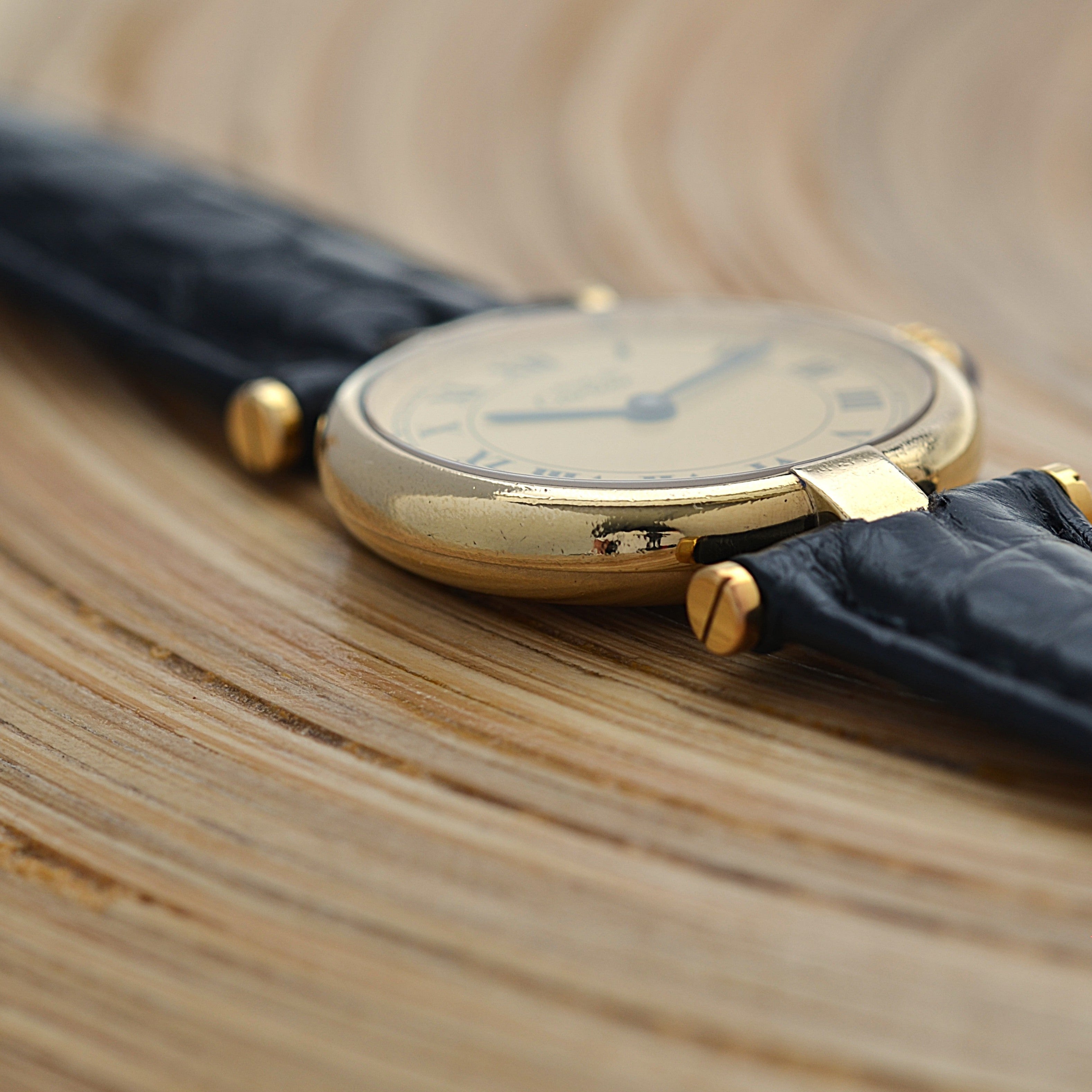 【Cartier】カルティエ マストヴァンドームSM アイボリーローマ文字盤 純正Dバックル付き