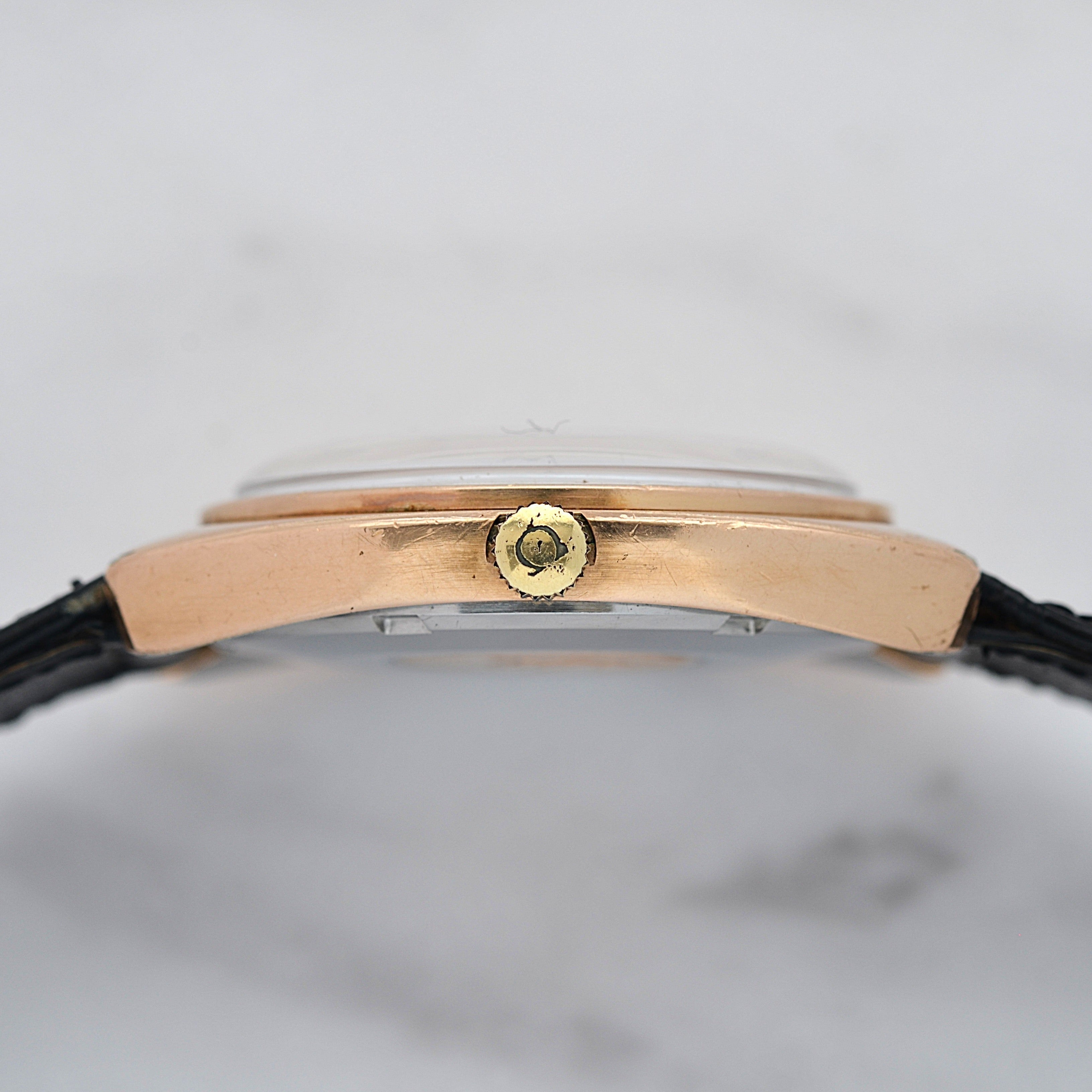 [歐米茄] 歐米茄星座系列日期顯示 C-Line 粉紅金錶殼配正品錶扣