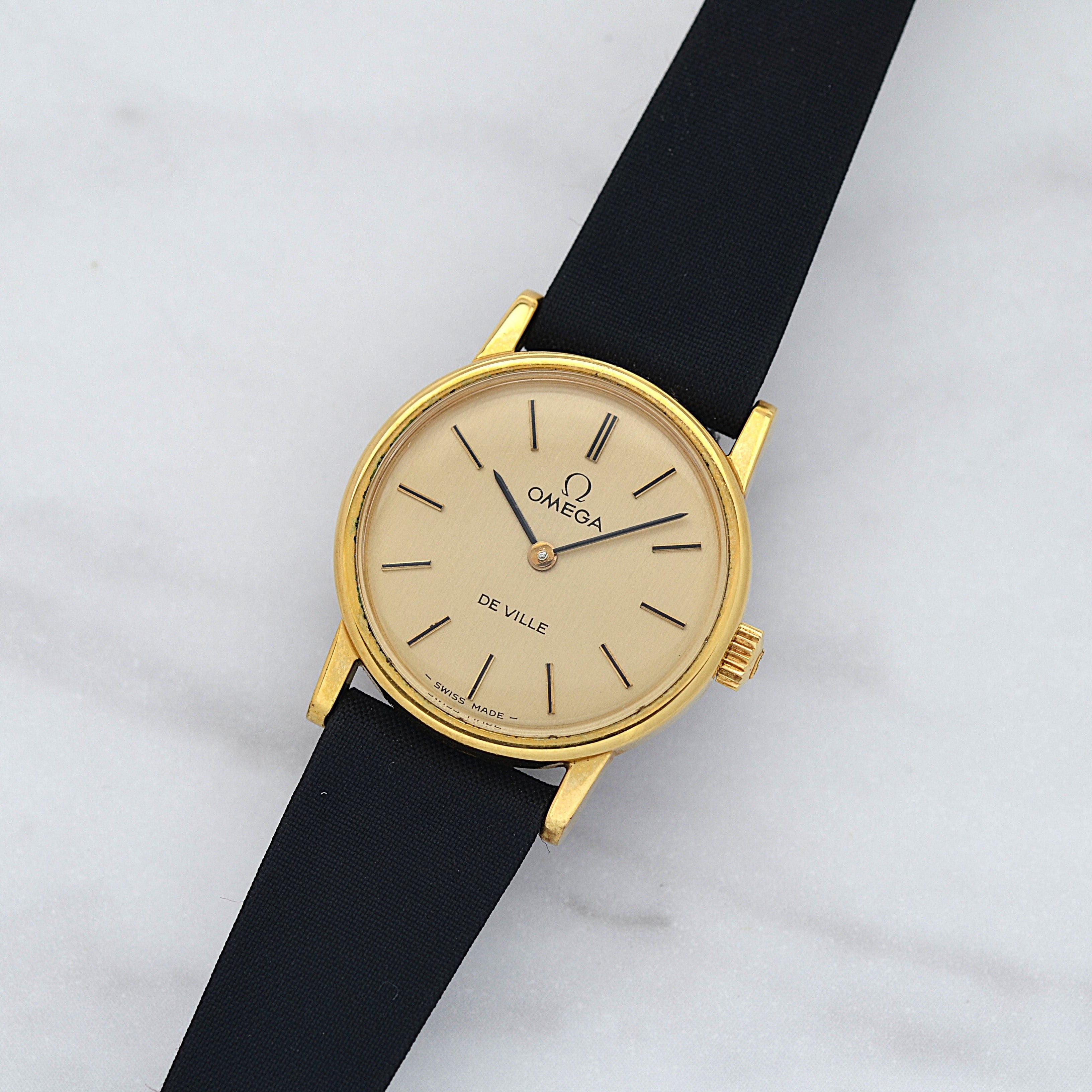 【OMEGA】オメガ デヴィル GP ラウンド Gold デッドストック