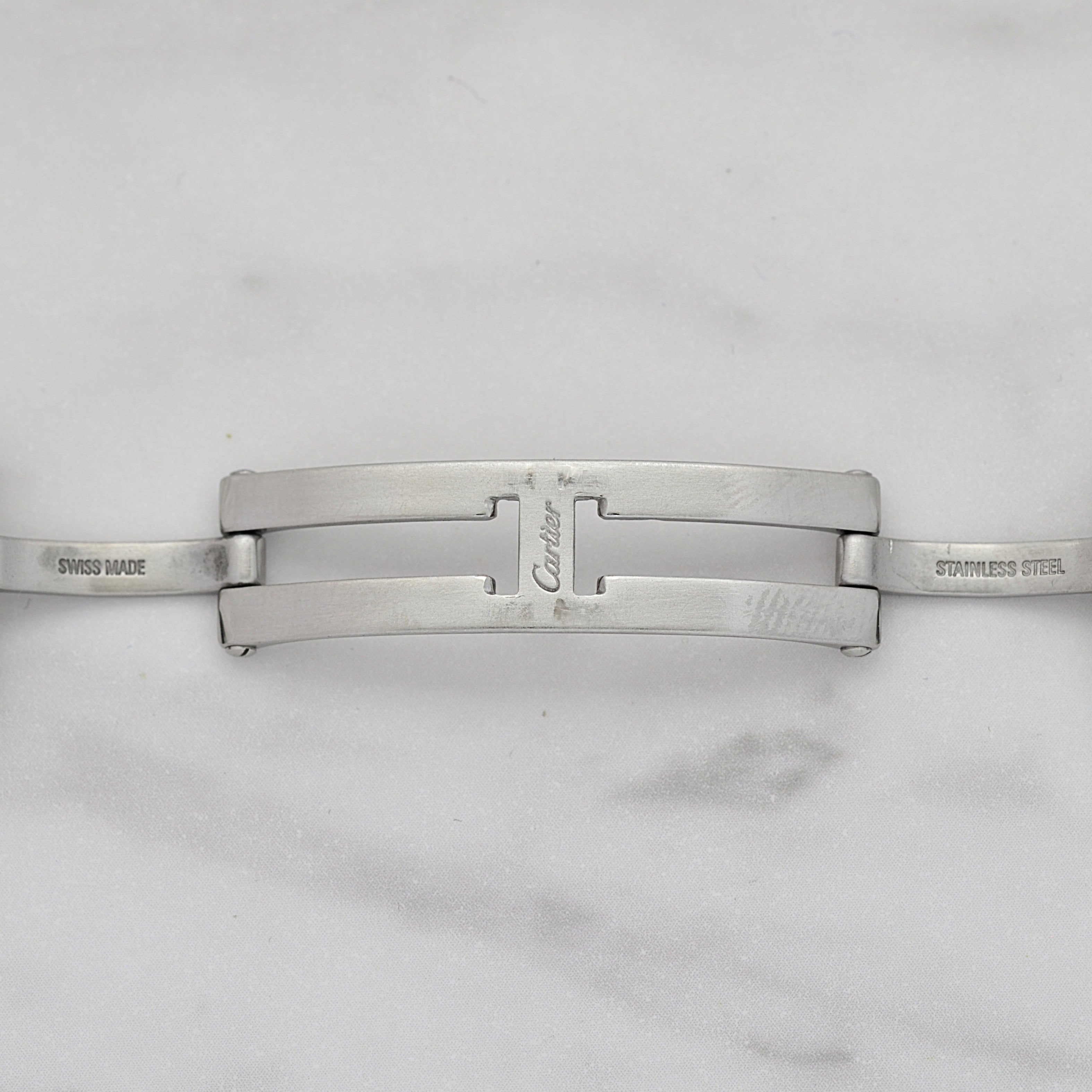 【Cartier】カルティエ サントスガルベLM ブルーローマ文字盤 後期型ブレスレット仕様 修理明細書付き